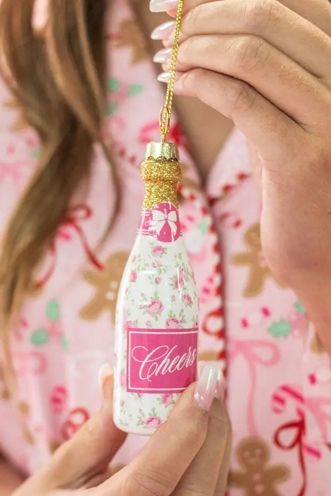 FINAL SALE: Champagne Christmas Ornament
