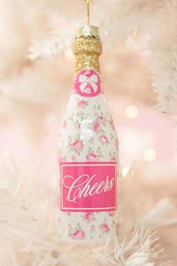 FINAL SALE: Champagne Christmas Ornament