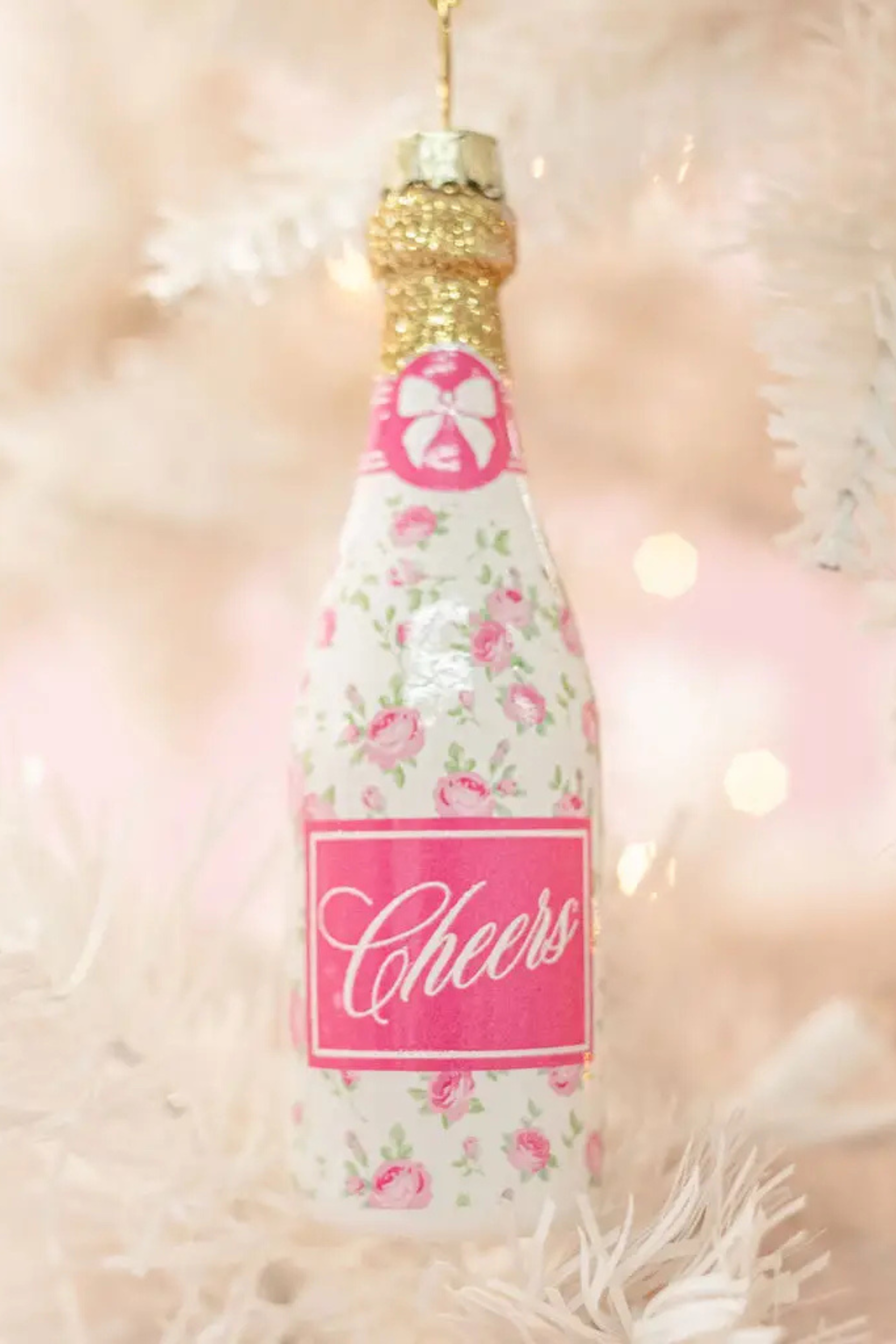 FINAL SALE: Champagne Christmas Ornament