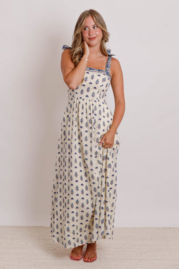 Santa Barbara Maxi Dress-Blue