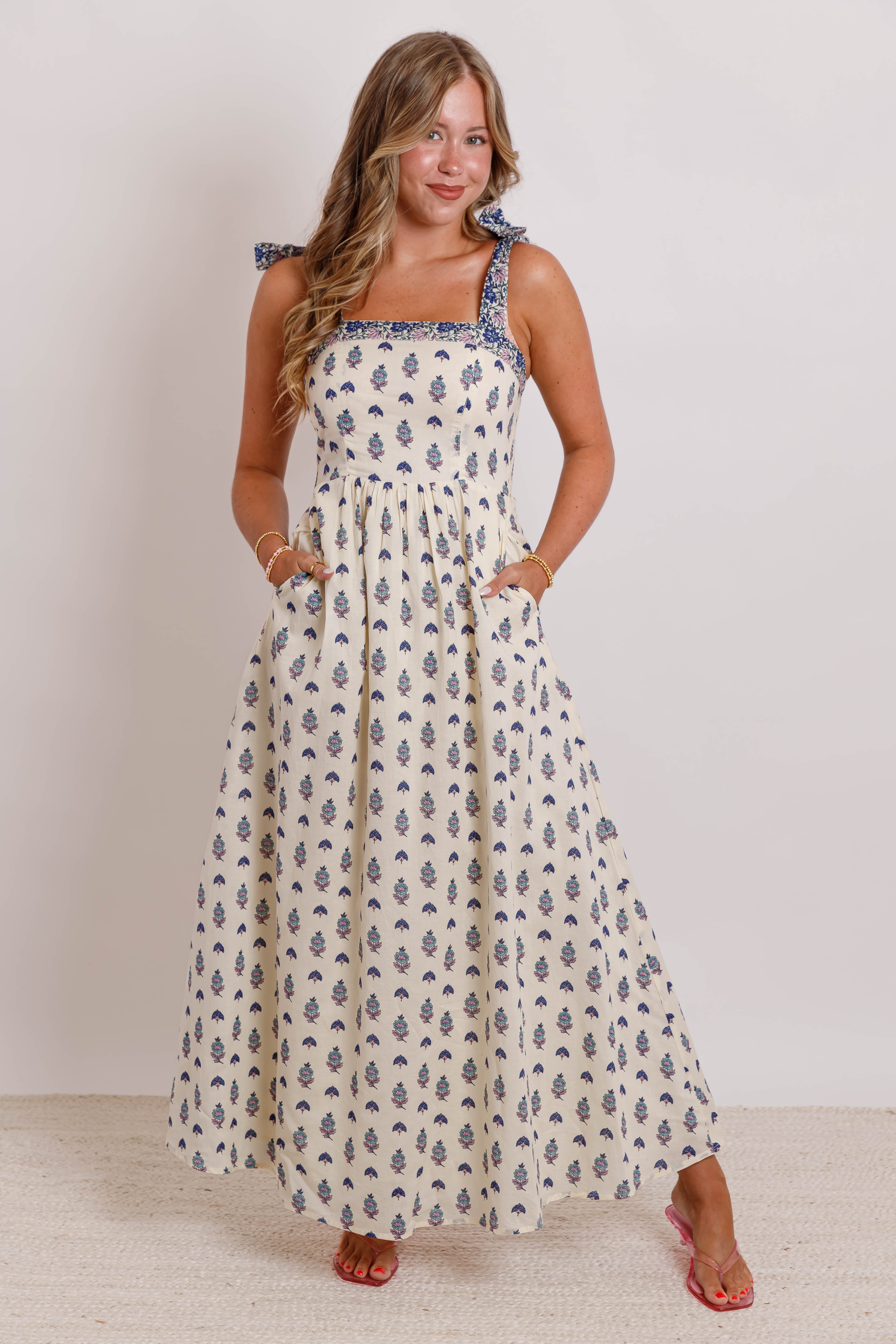 Santa Barbara Maxi Dress-Blue