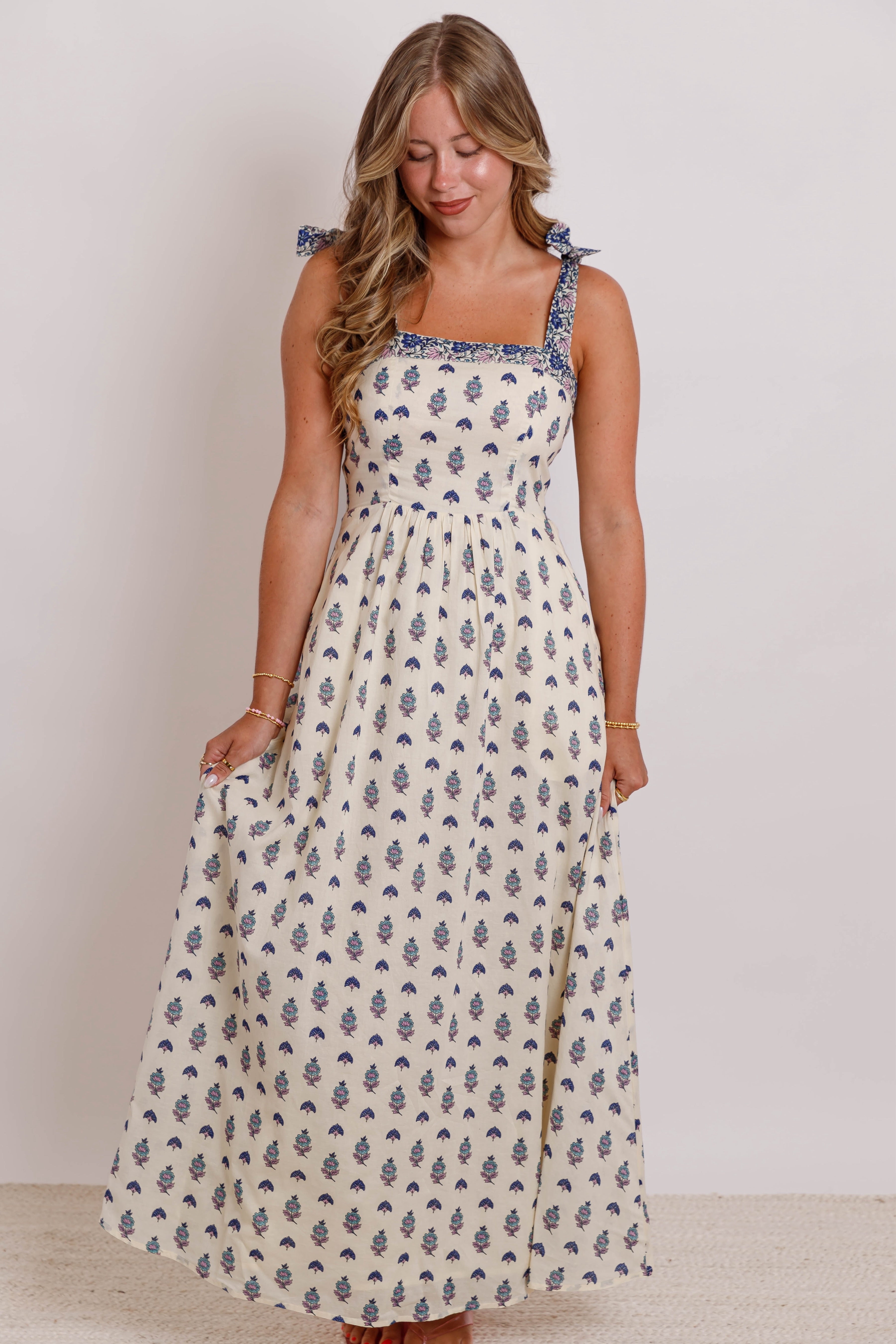 Santa Barbara Maxi Dress-Blue