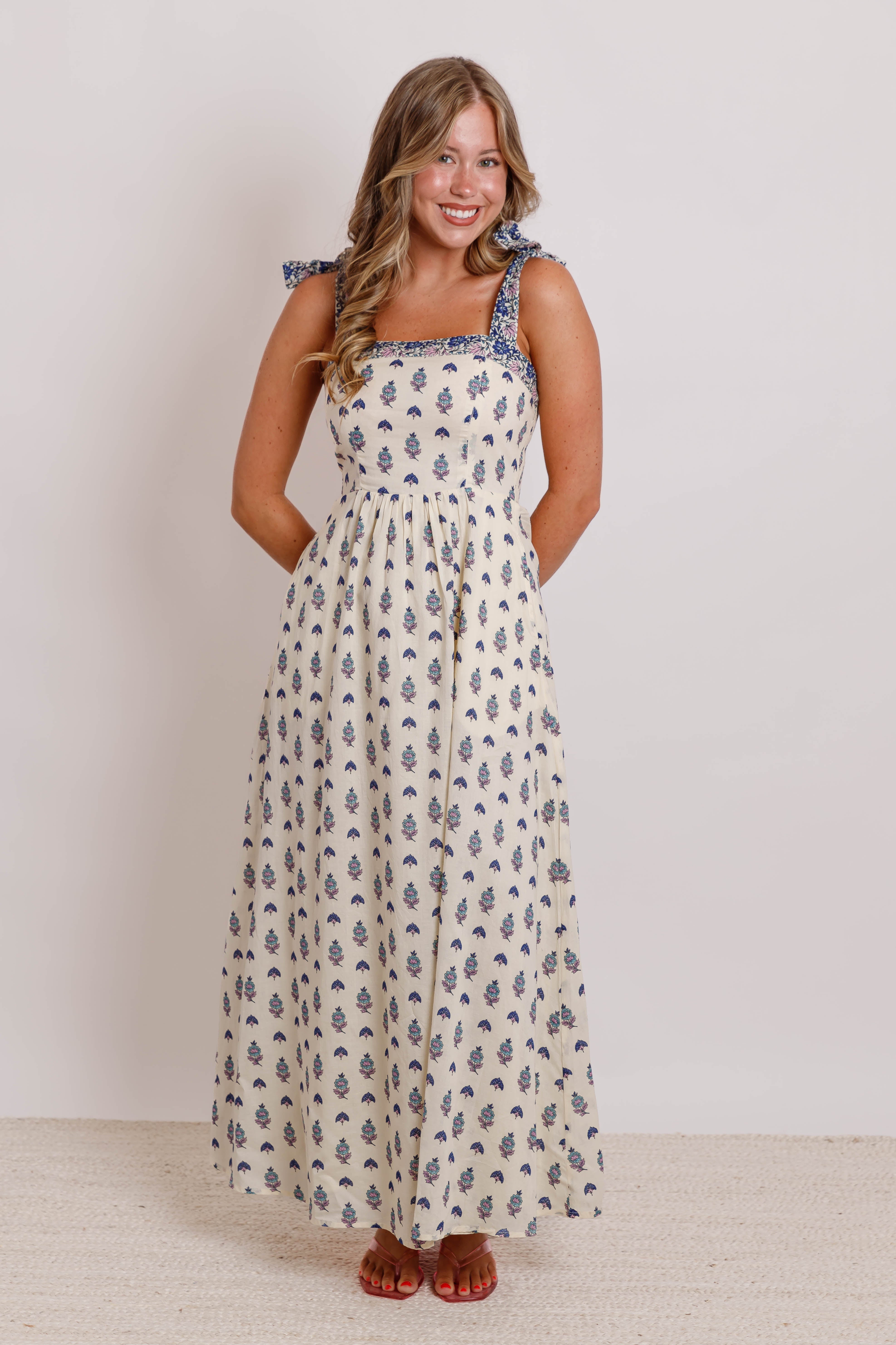 Santa Barbara Maxi Dress-Blue