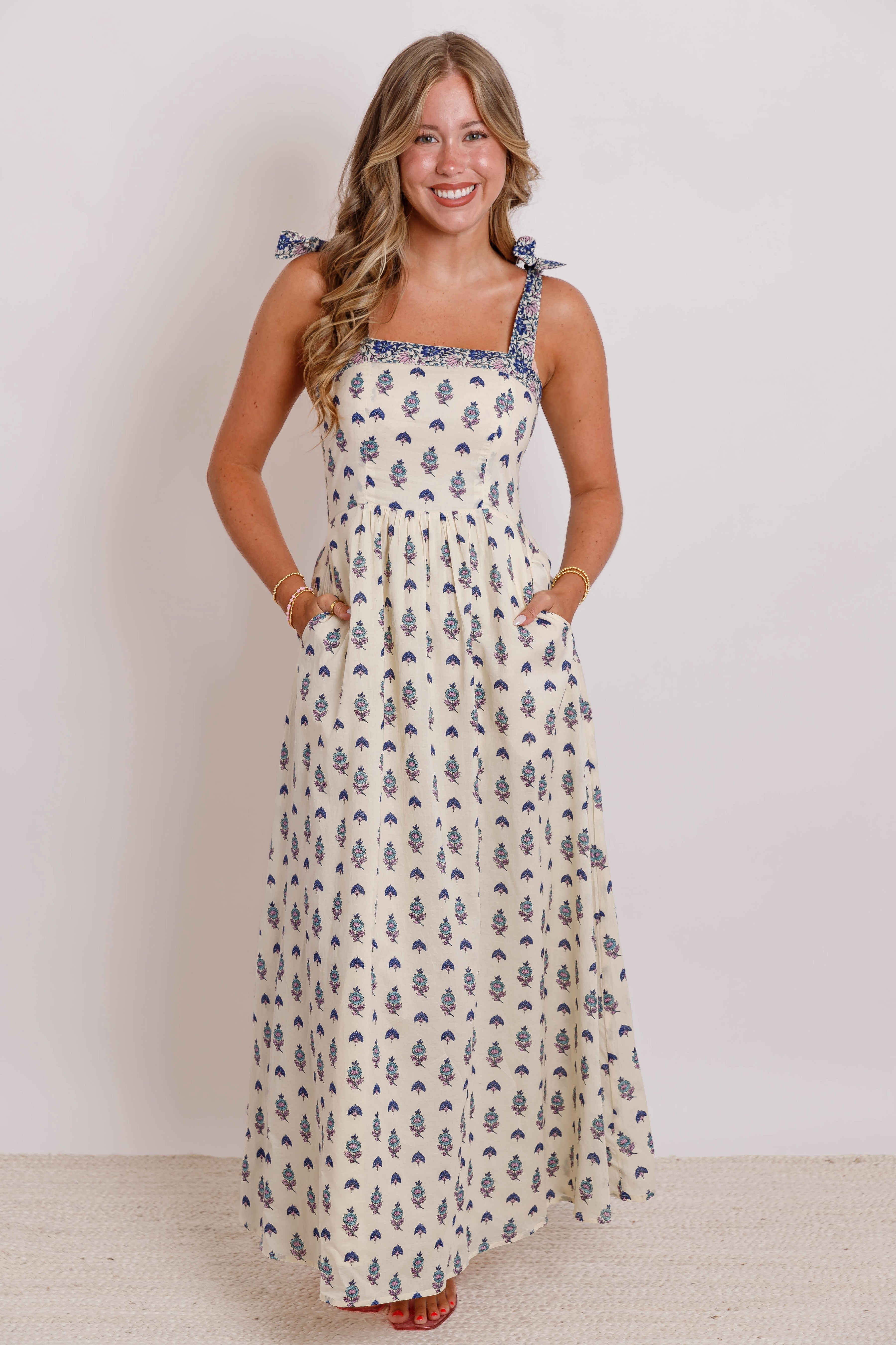 Santa Barbara Maxi Dress-Blue