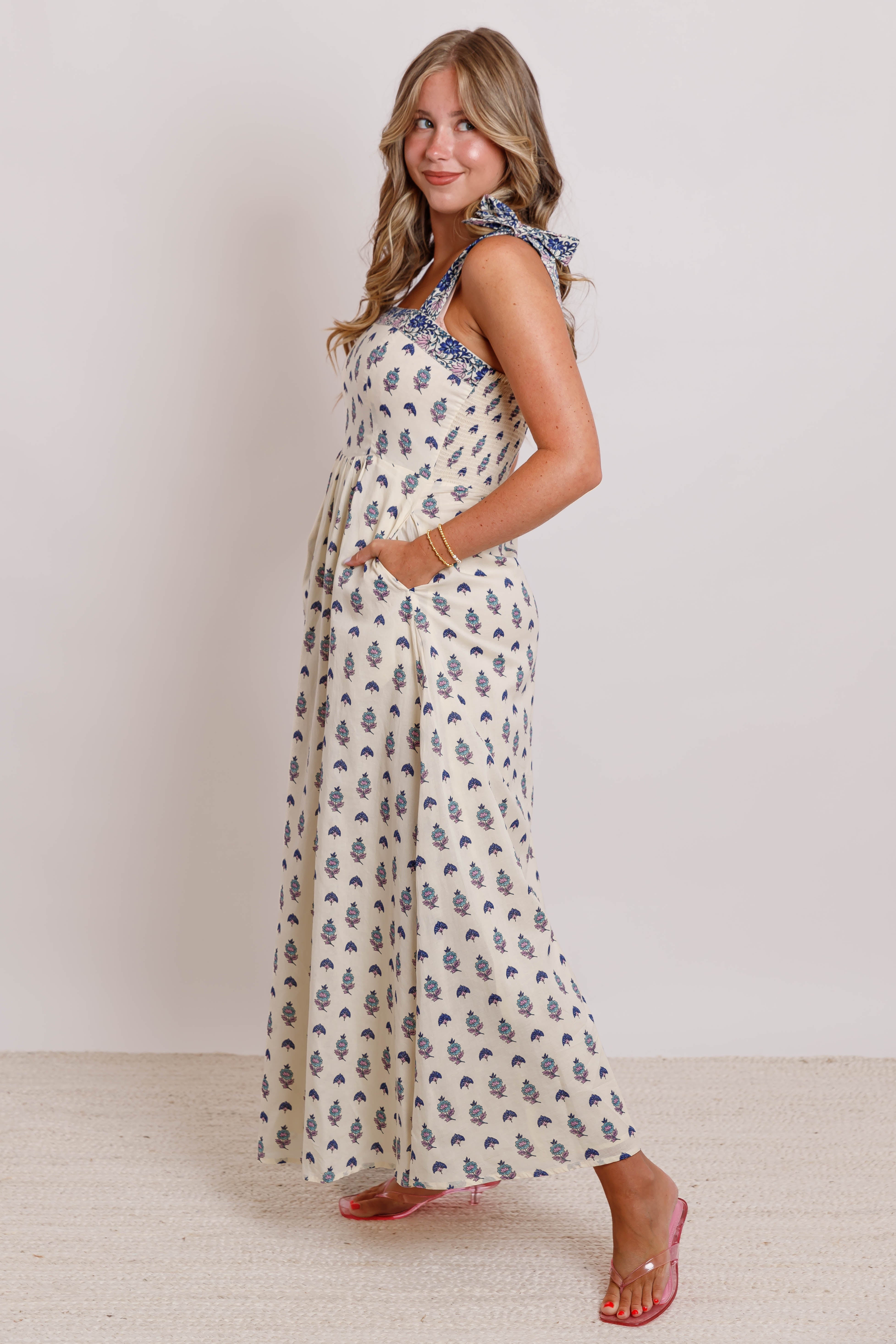 Santa Barbara Maxi Dress-Blue