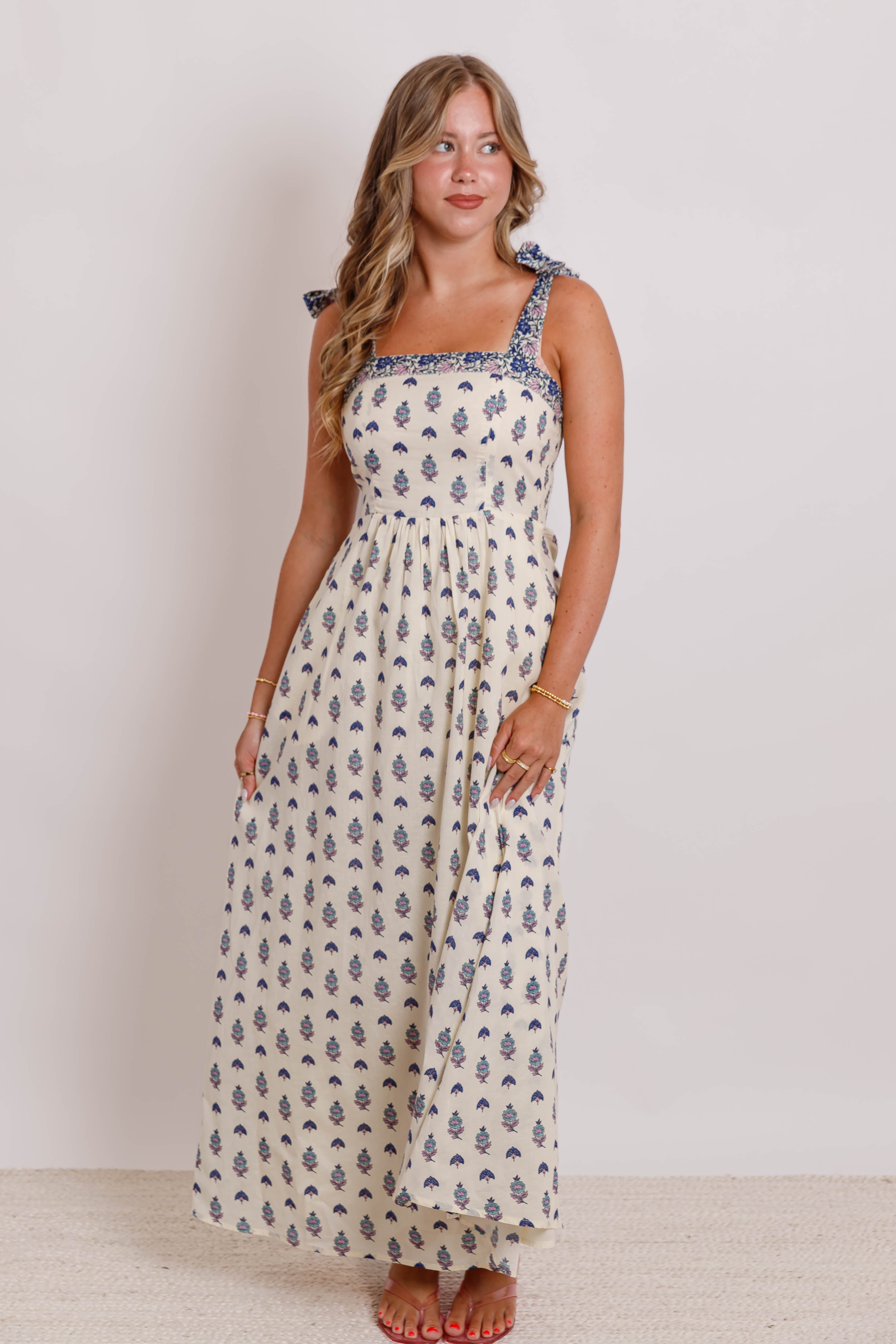 Santa Barbara Maxi Dress-Blue