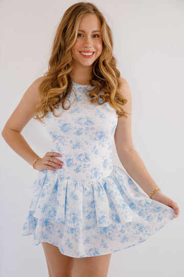 Try To Keep Up Athletic Dress-Blue