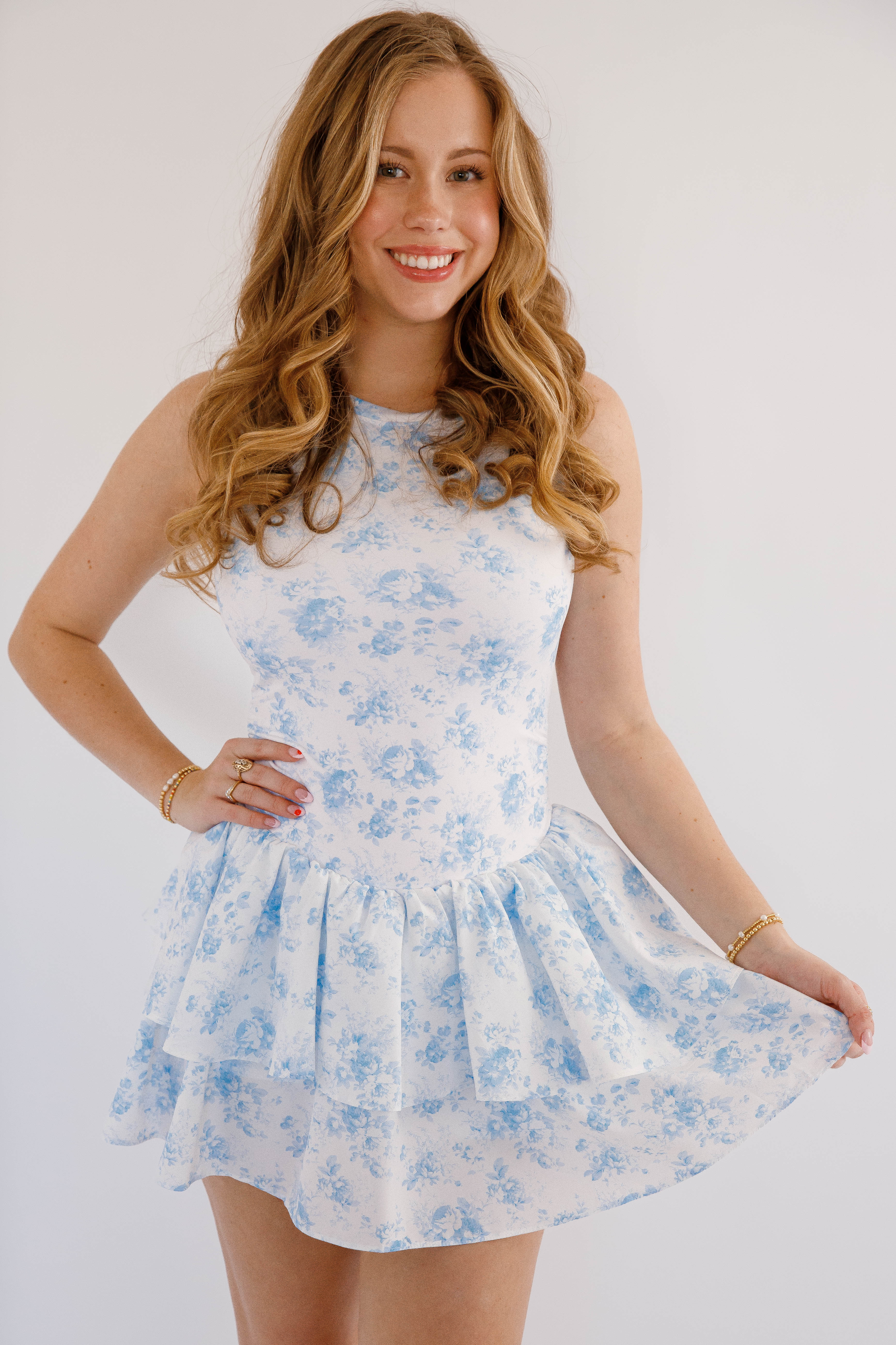 Try To Keep Up Athletic Dress-Blue