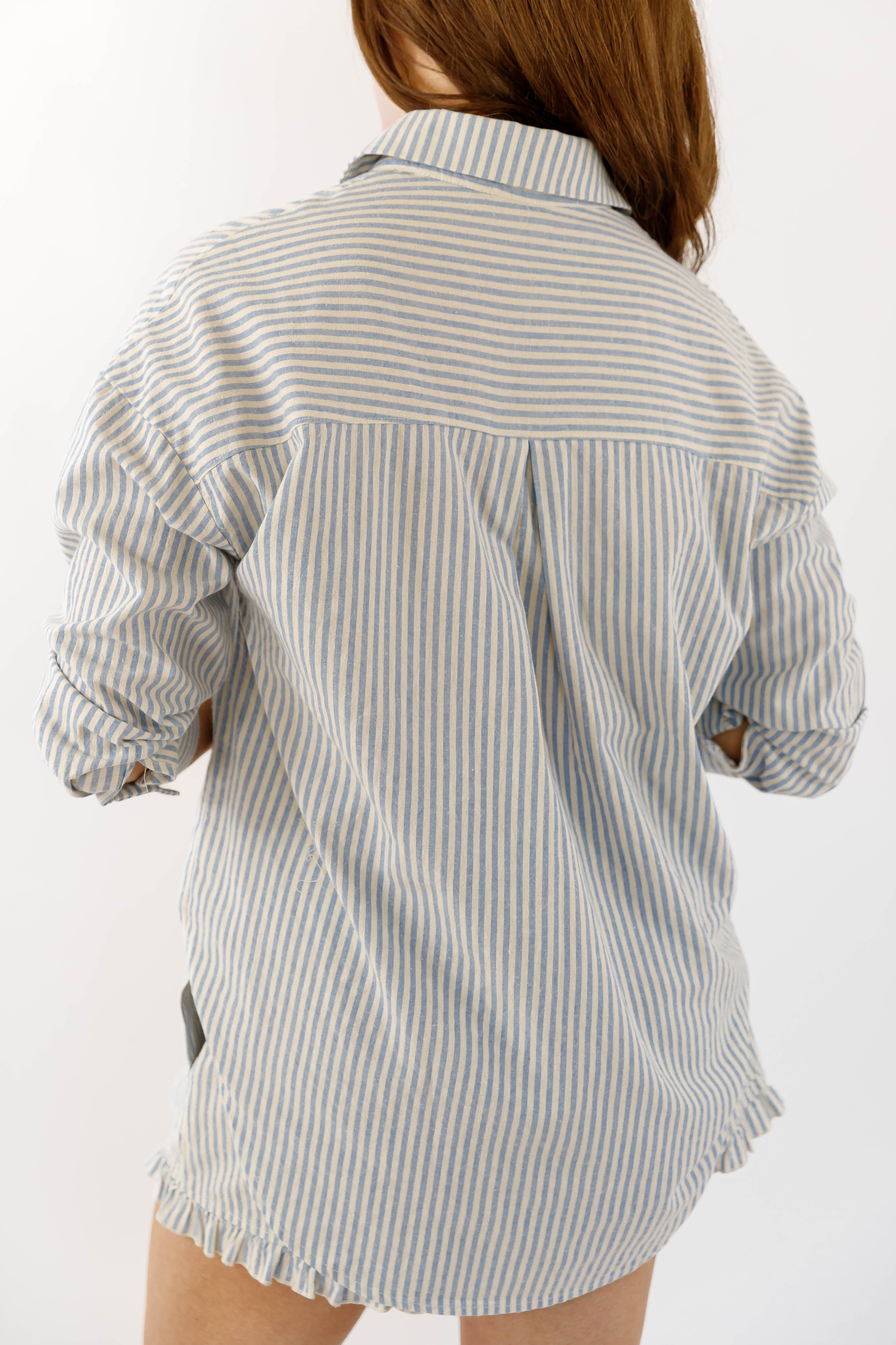 On Beach Time Button Down Top