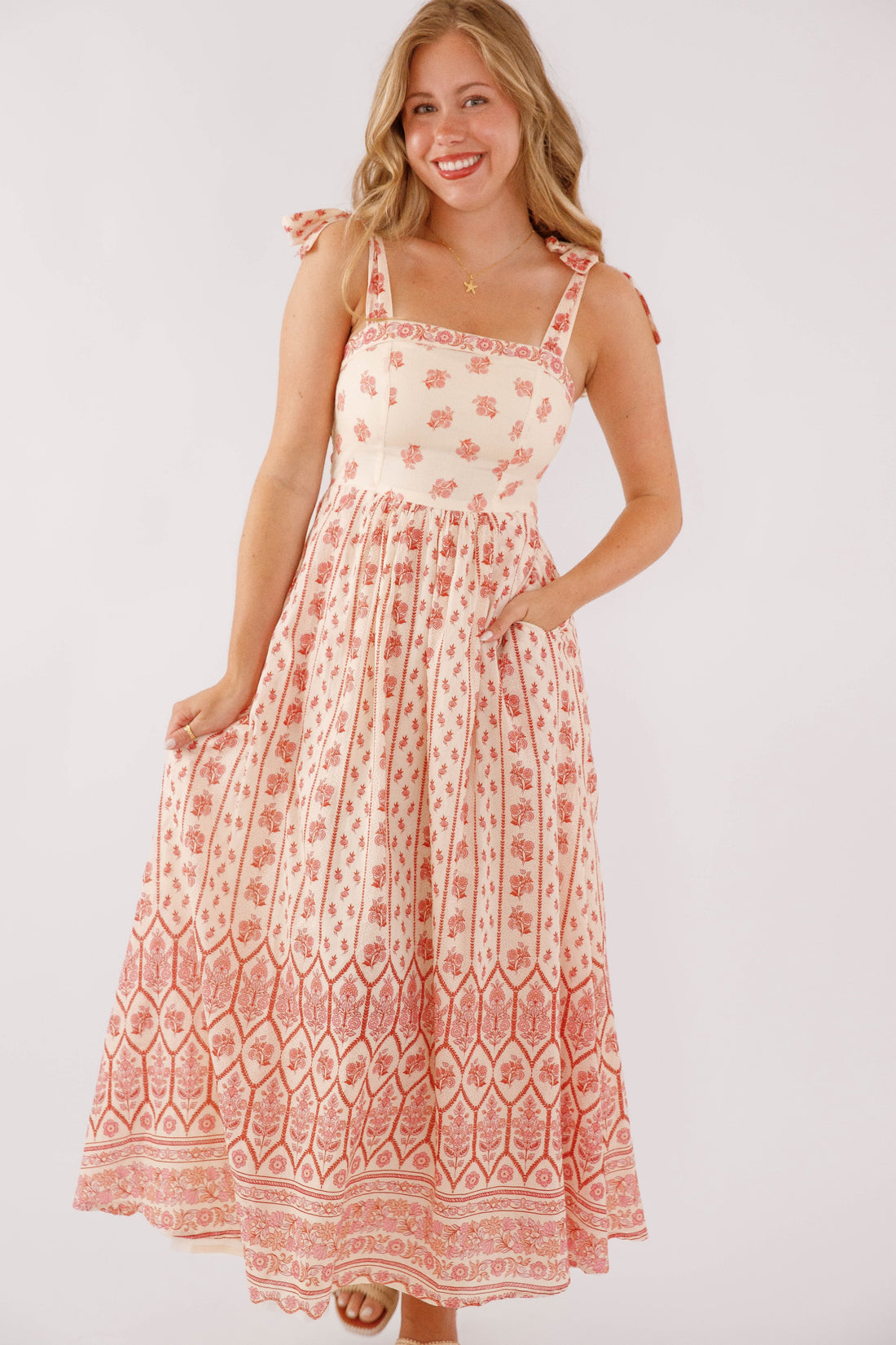 Santa Barbara Maxi Dress-Red