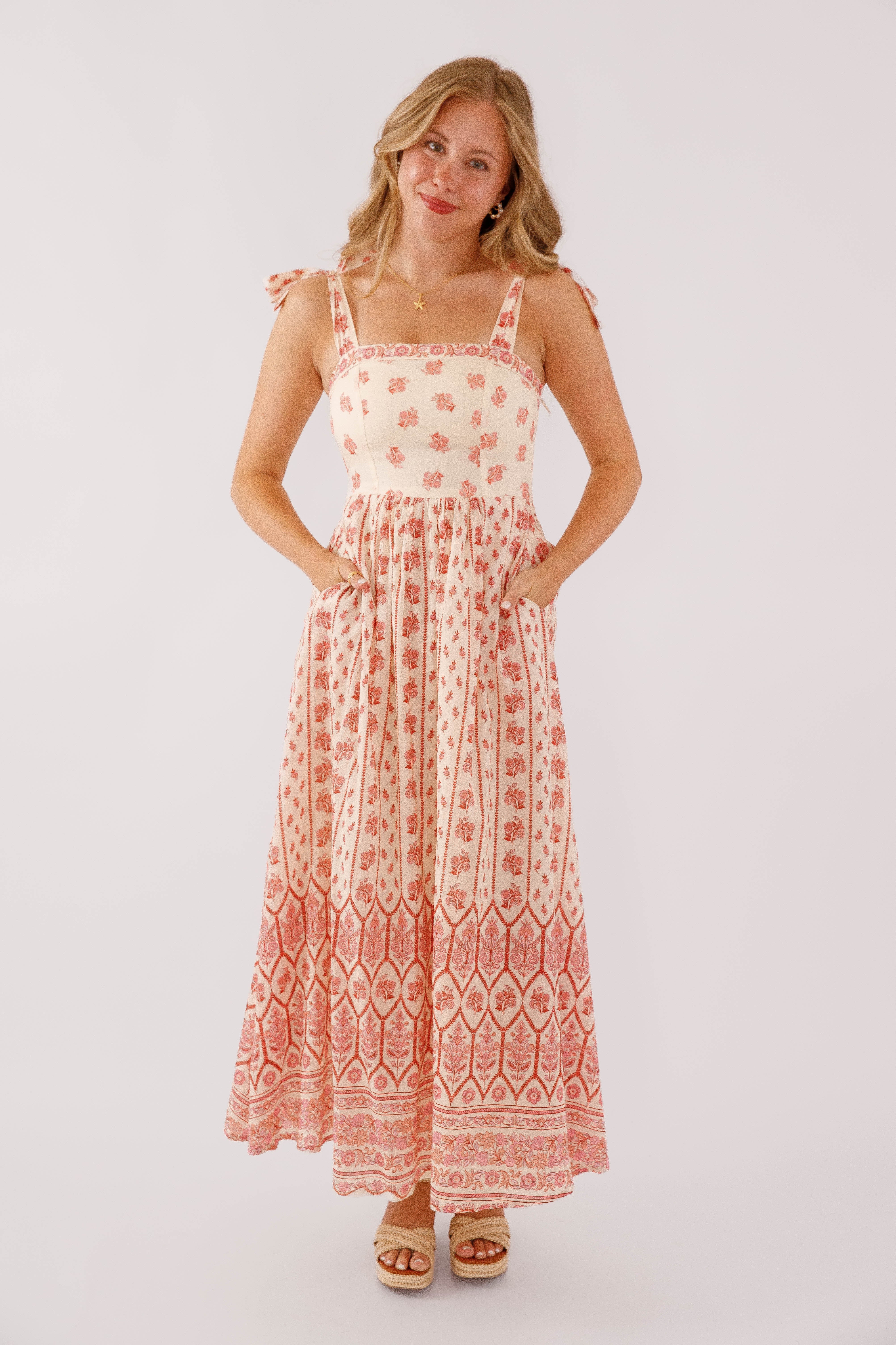 Santa Barbara Maxi Dress-Red