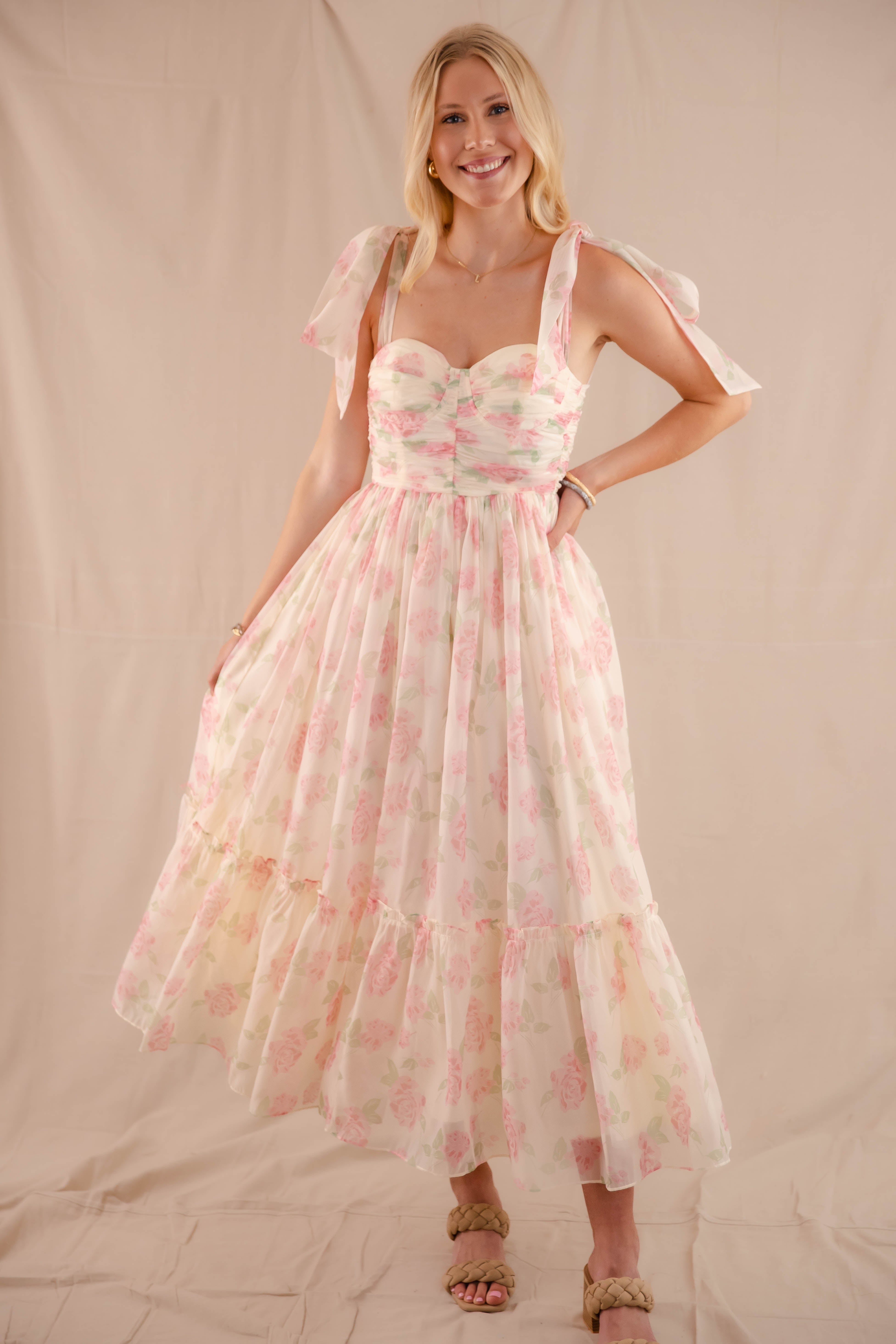 Waiting For My Chance Maxi Dress-Blush