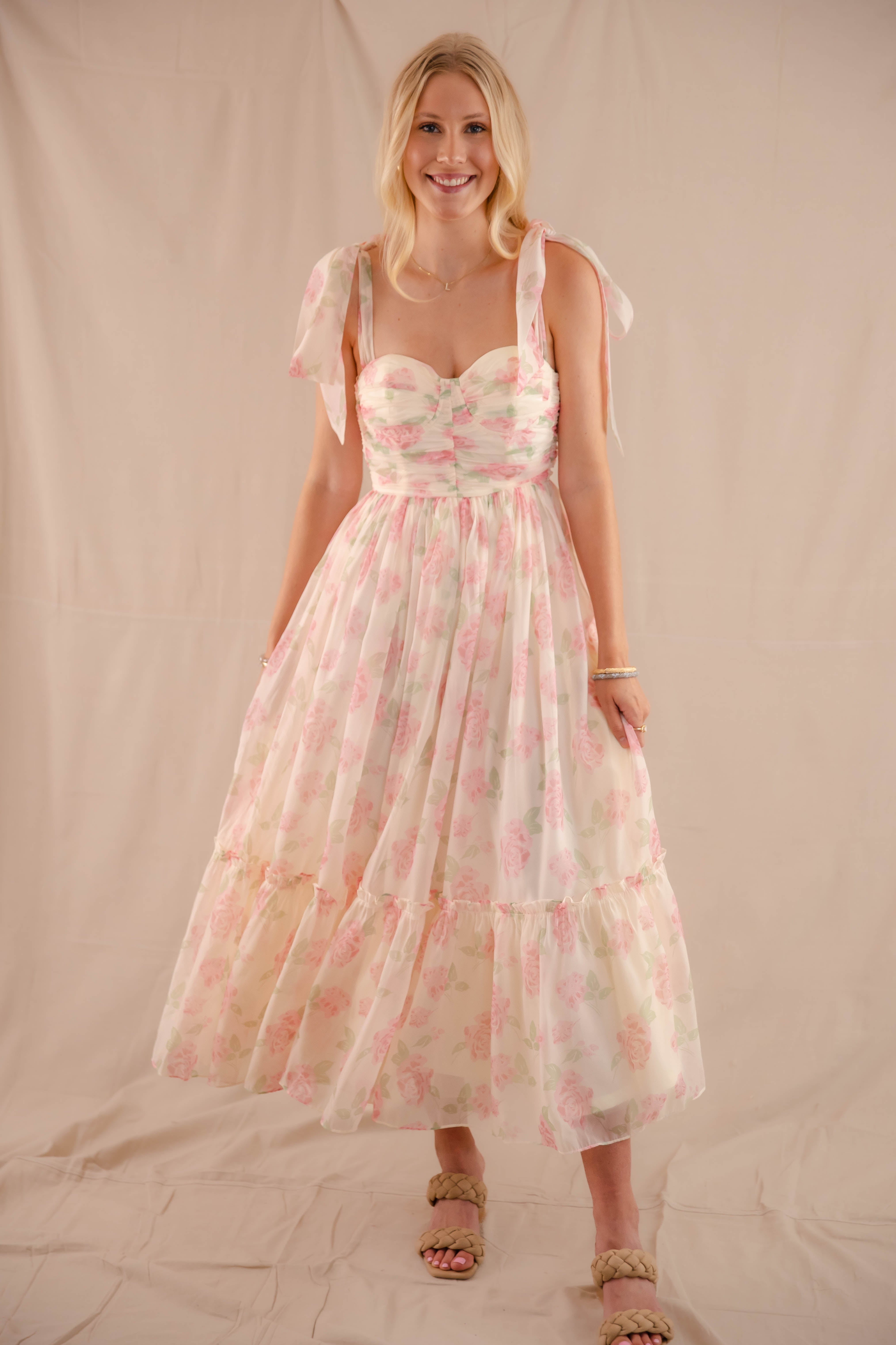 Waiting For My Chance Maxi Dress-Blush
