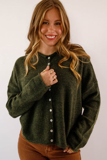 Back To My Old Ways Cardigan-Olive