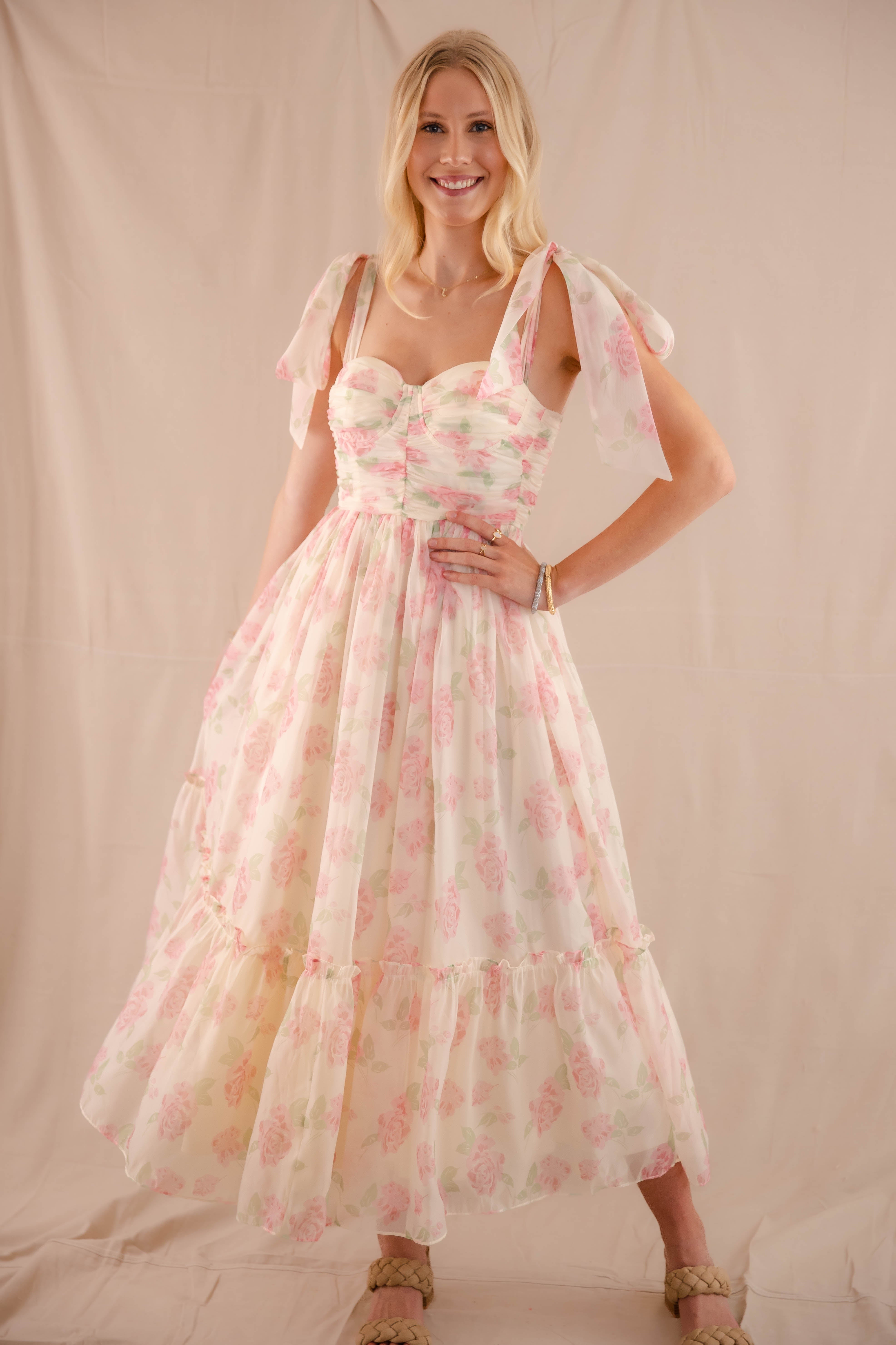 Waiting For My Chance Maxi Dress-Blush