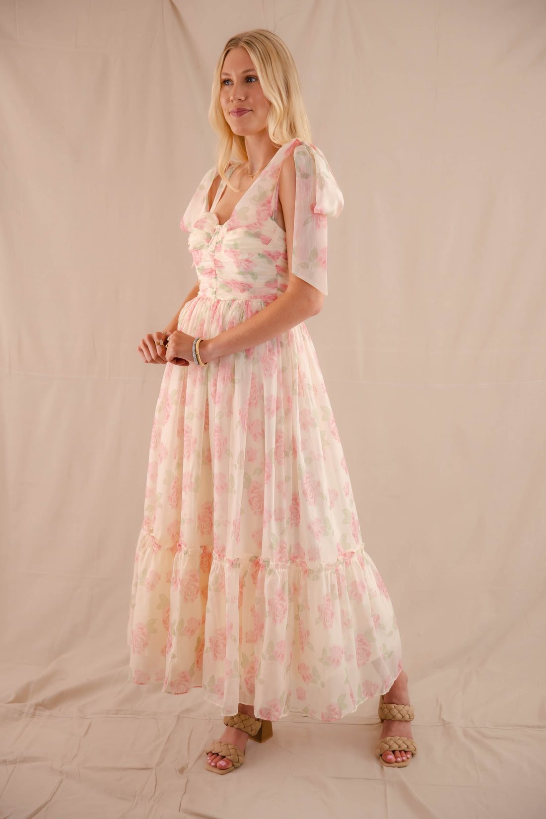 Waiting For My Chance Maxi Dress-Blush