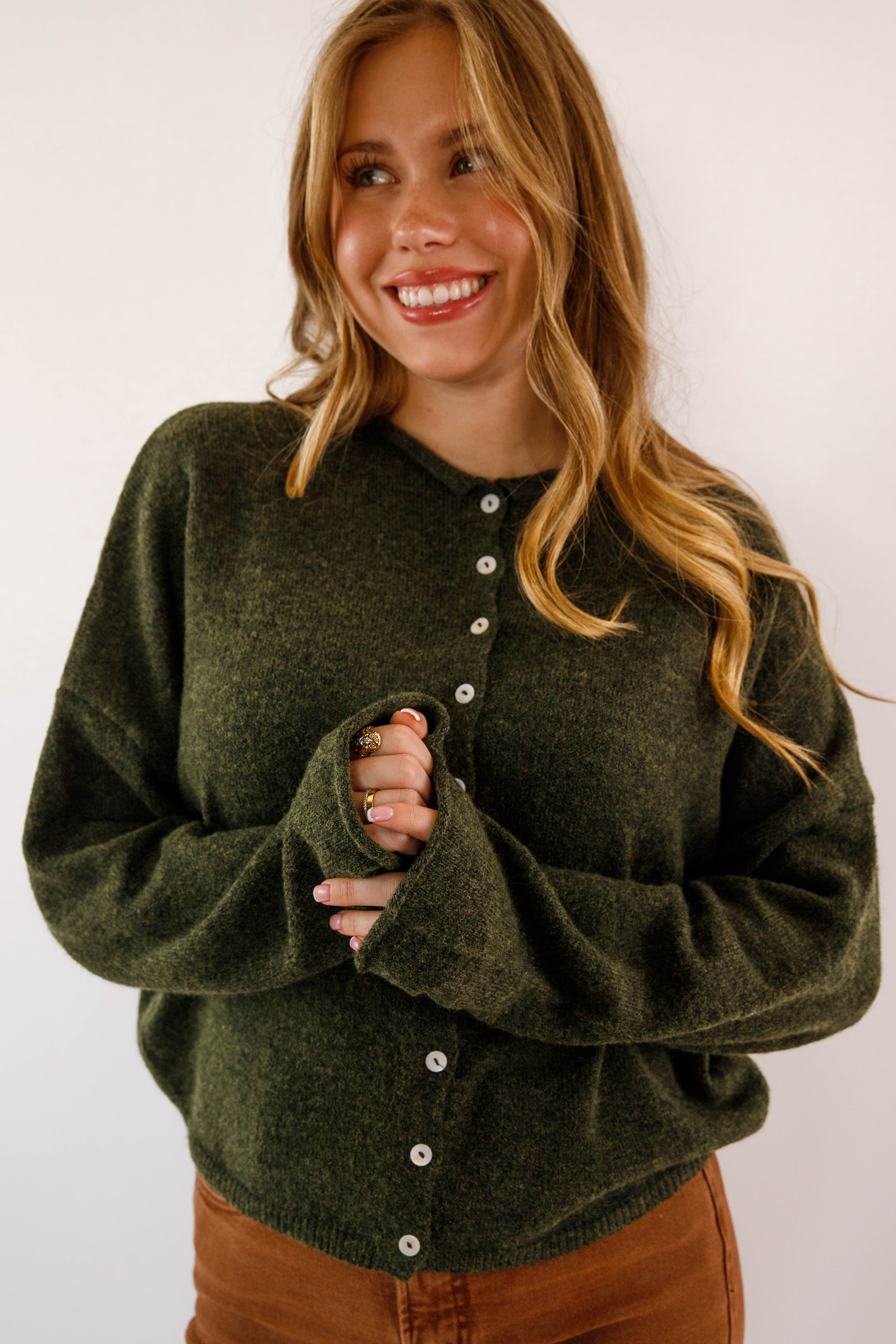 Back To My Old Ways Cardigan-Olive