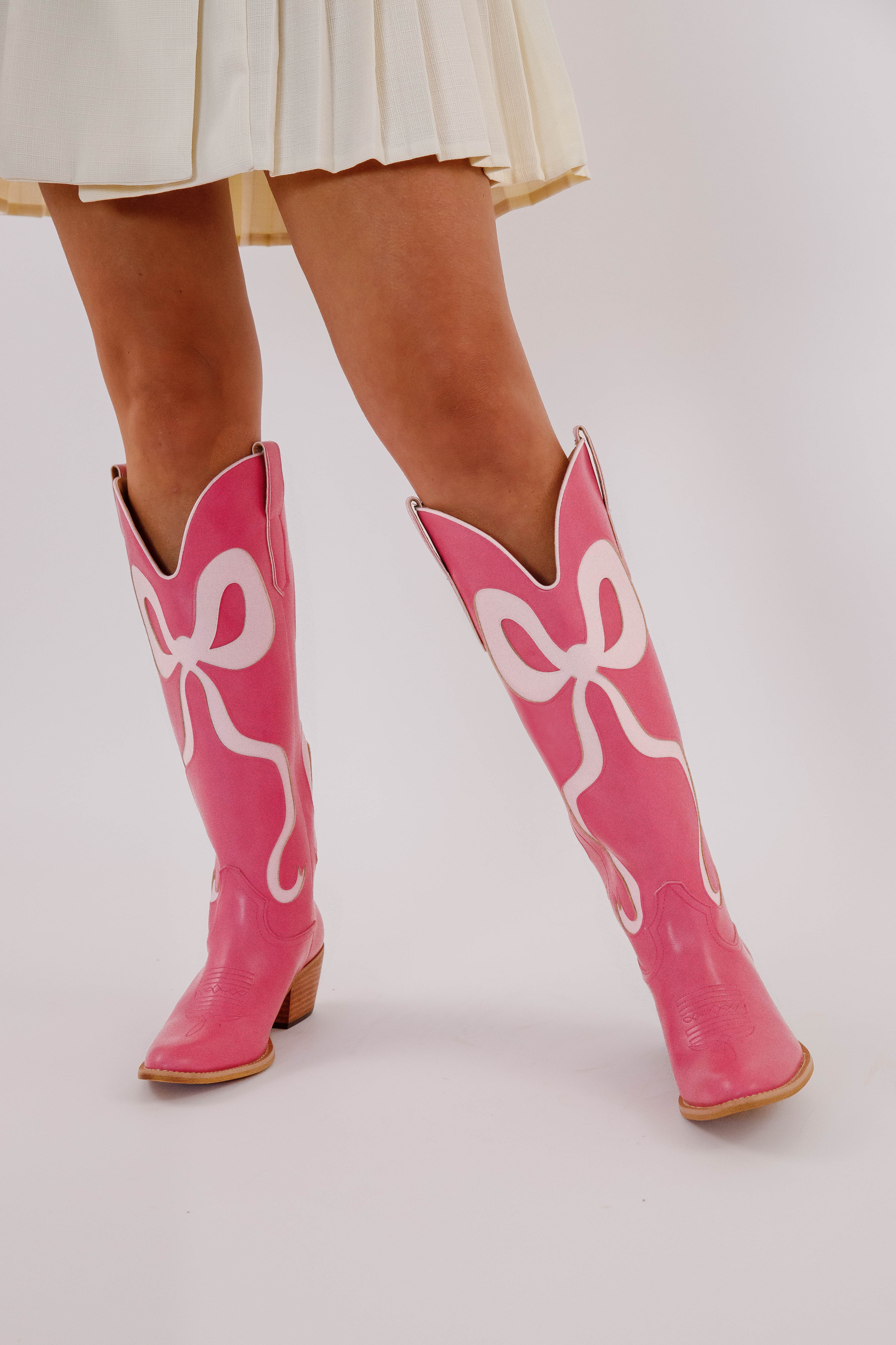 RESTOCK: Ruby Western Boots-Pink
