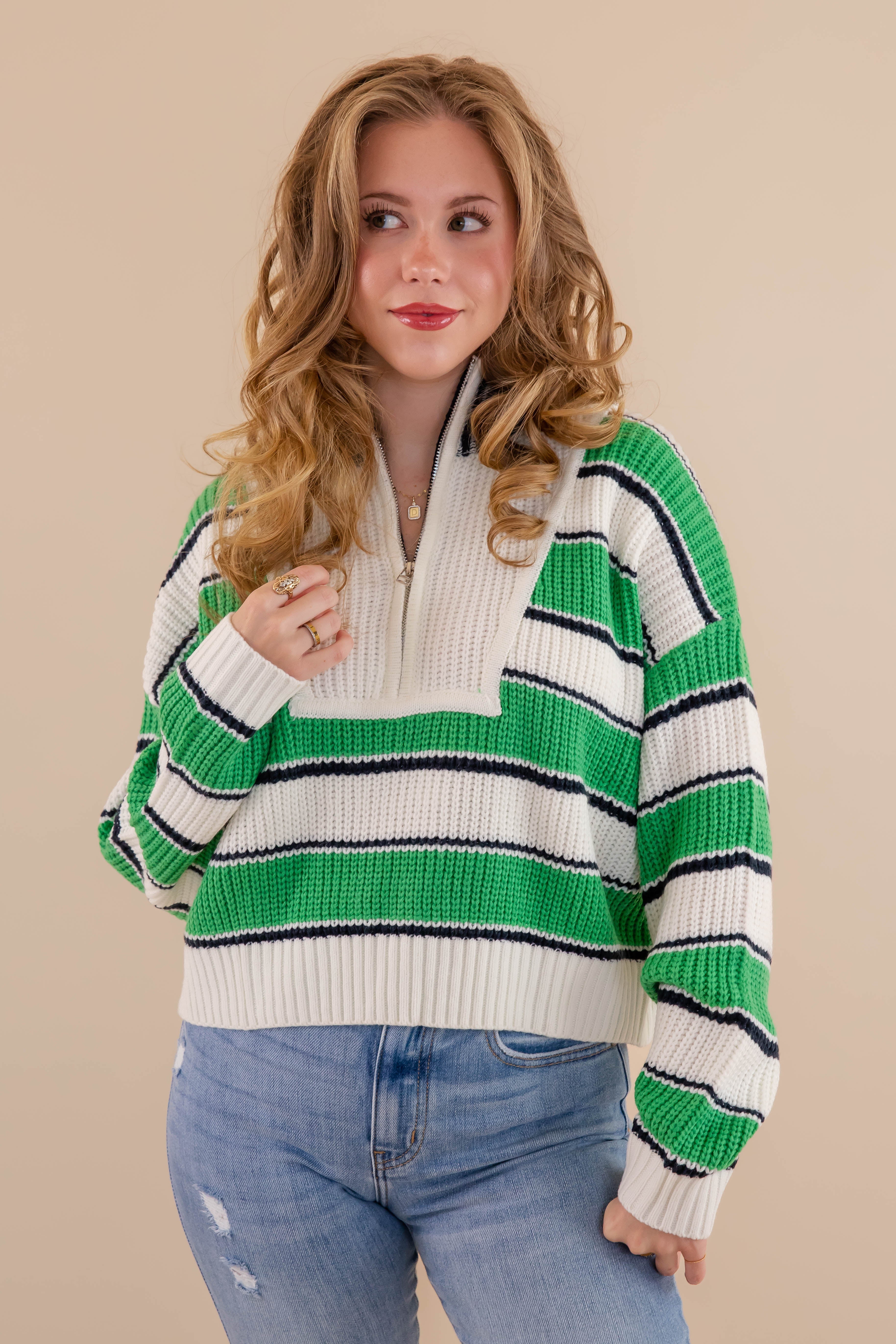 From the Past Pullover-Green