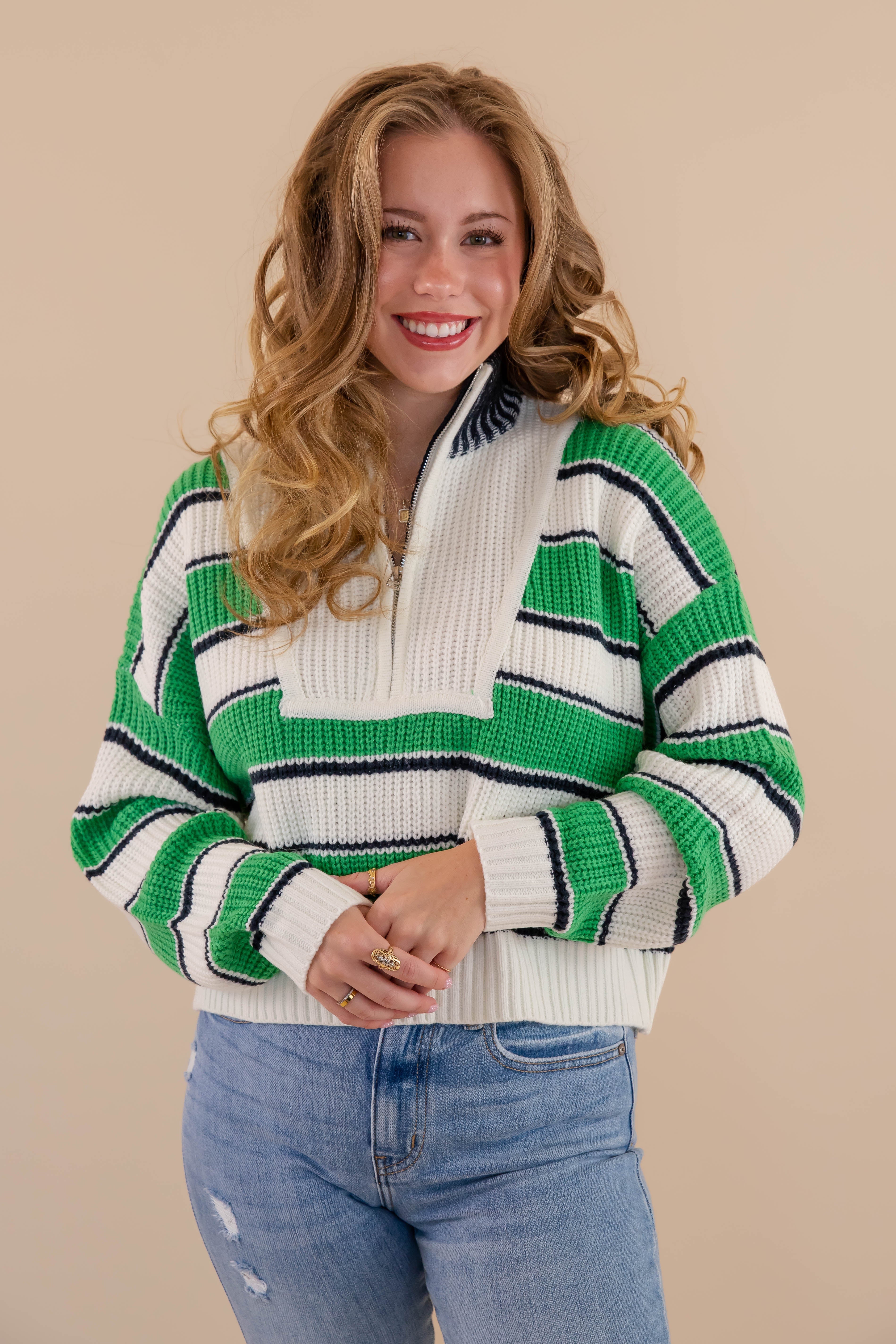 From the Past Pullover-Green