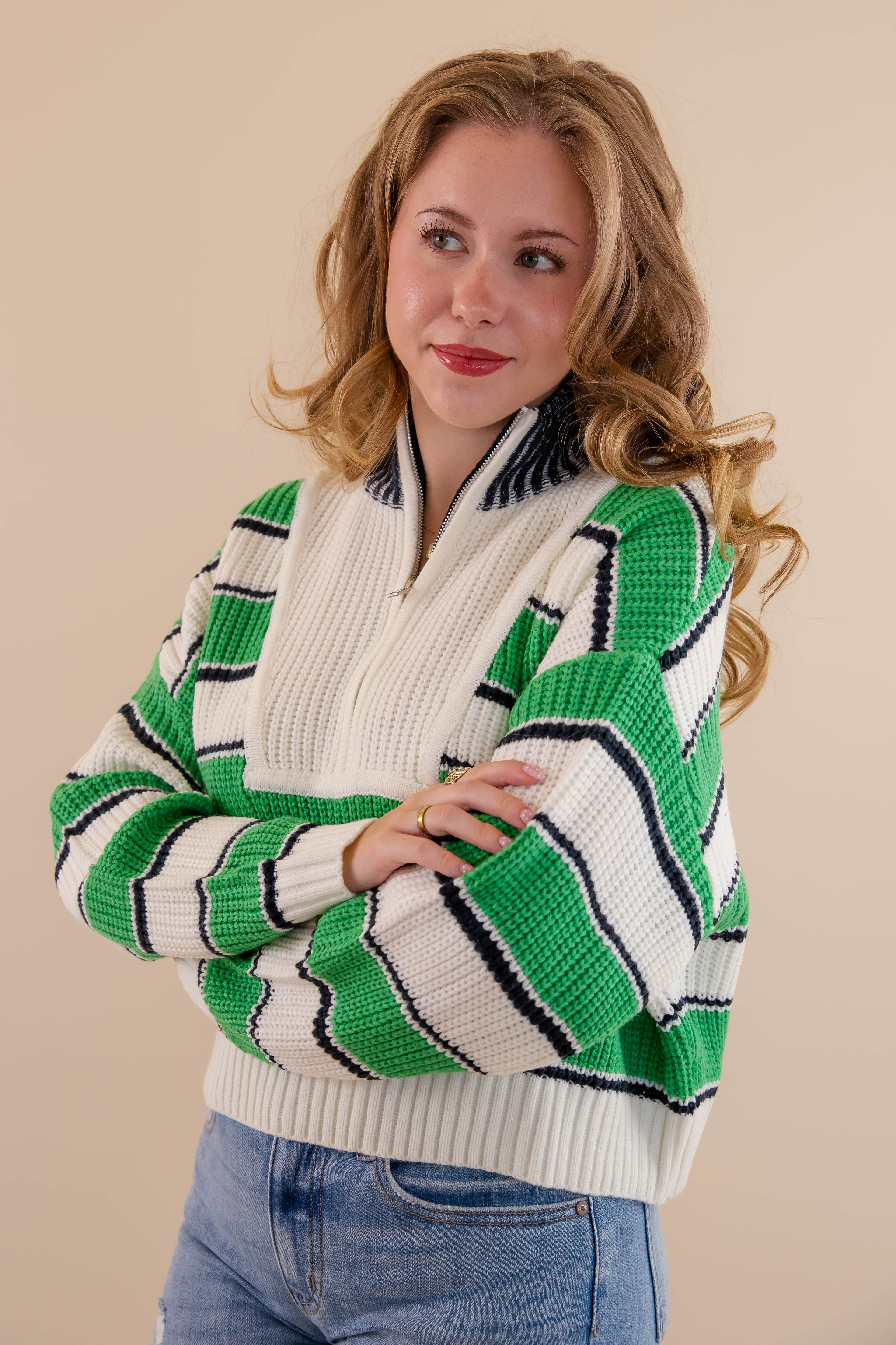From the Past Pullover-Green