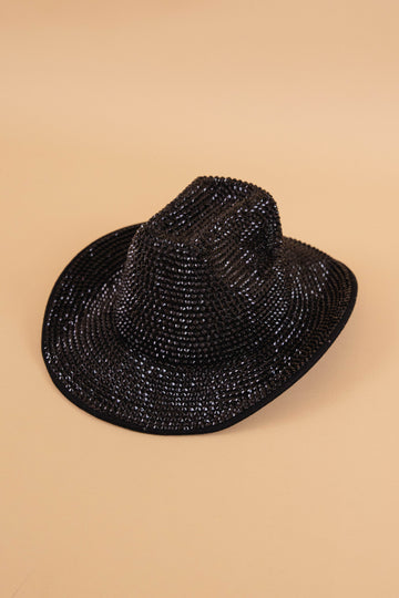 Keep Dancing Cowgirl Hat-Black Rhinestone