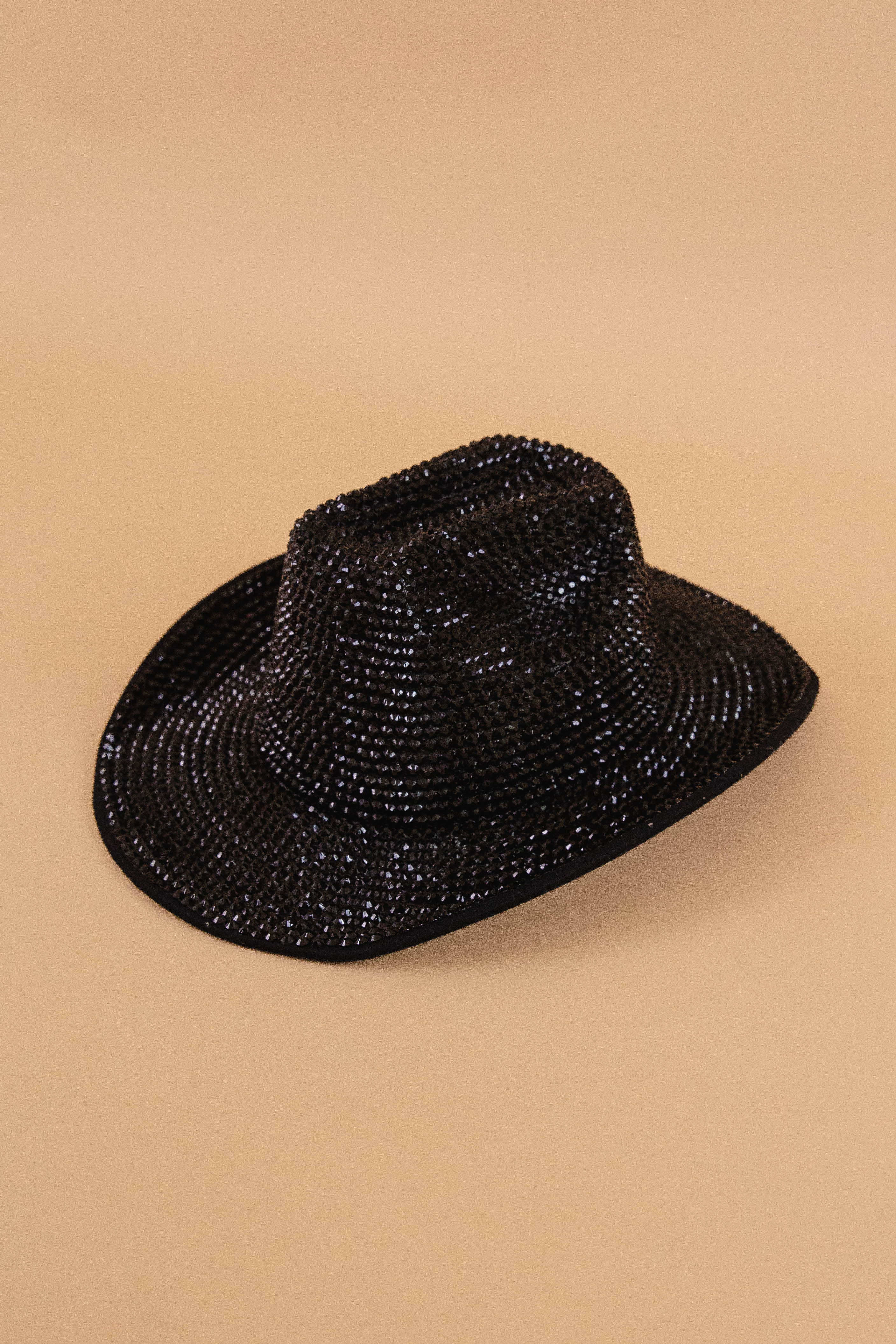 Keep Dancing Cowgirl Hat-Black Rhinestone
