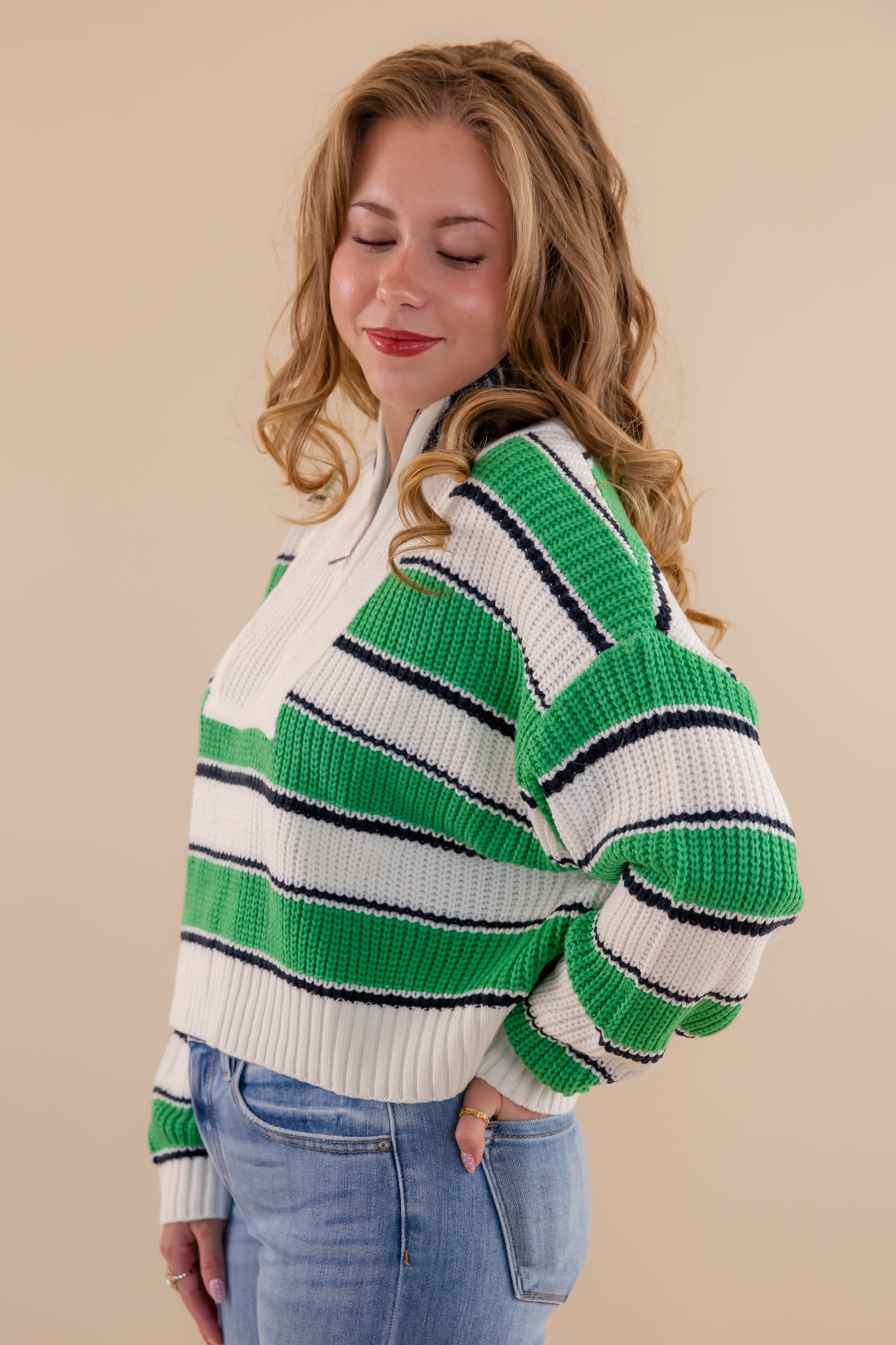 From the Past Pullover-Green