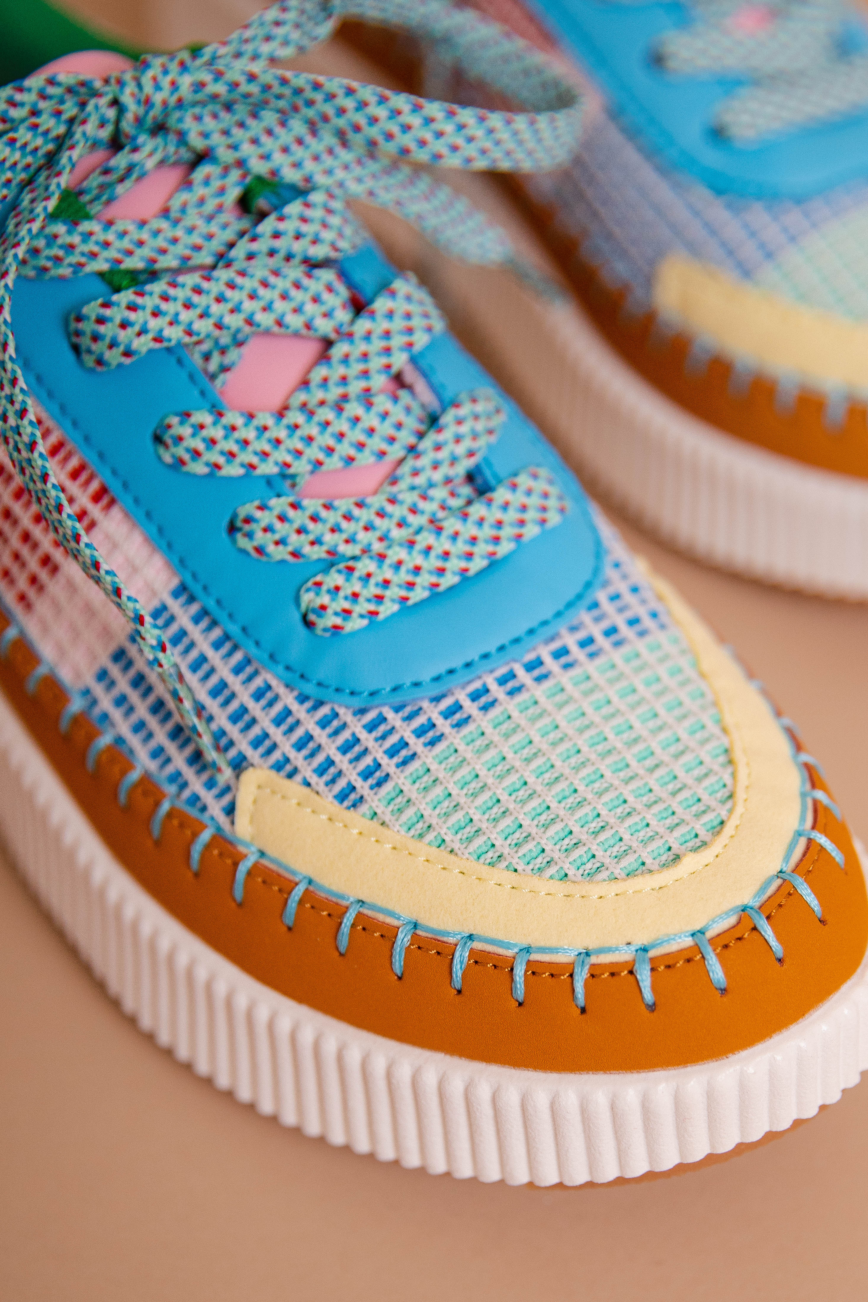 Macey Knit Sneakers-Blue Multi