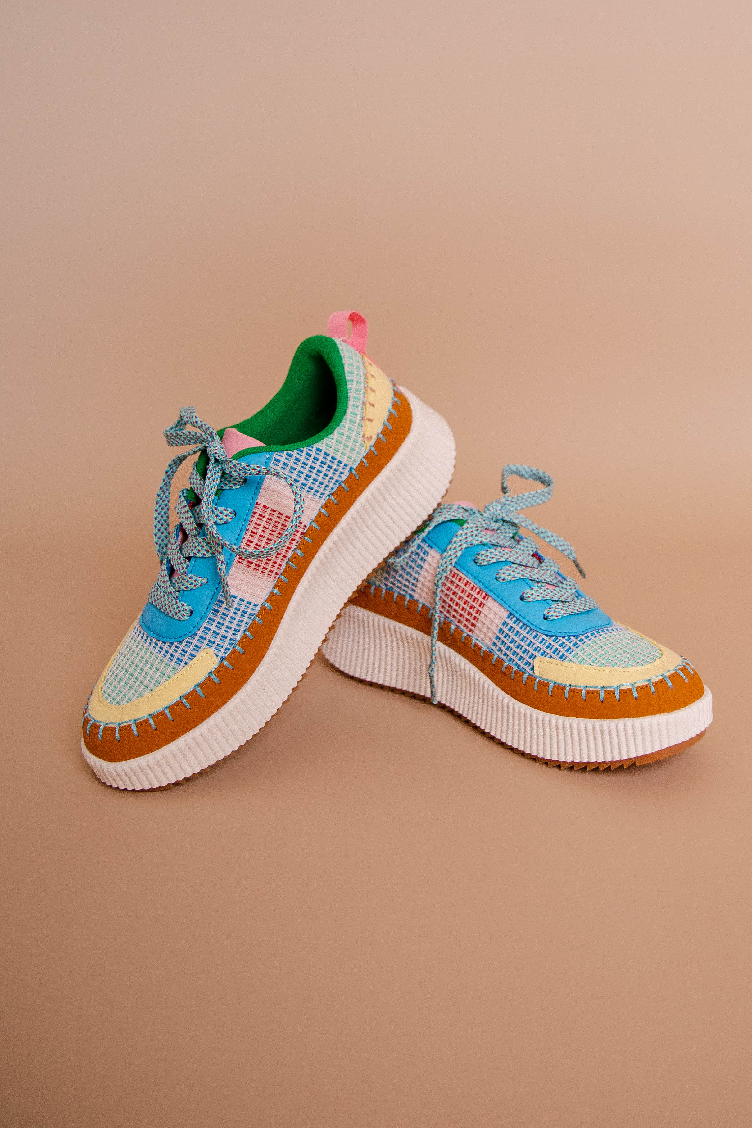 Macey Knit Sneakers-Blue Multi