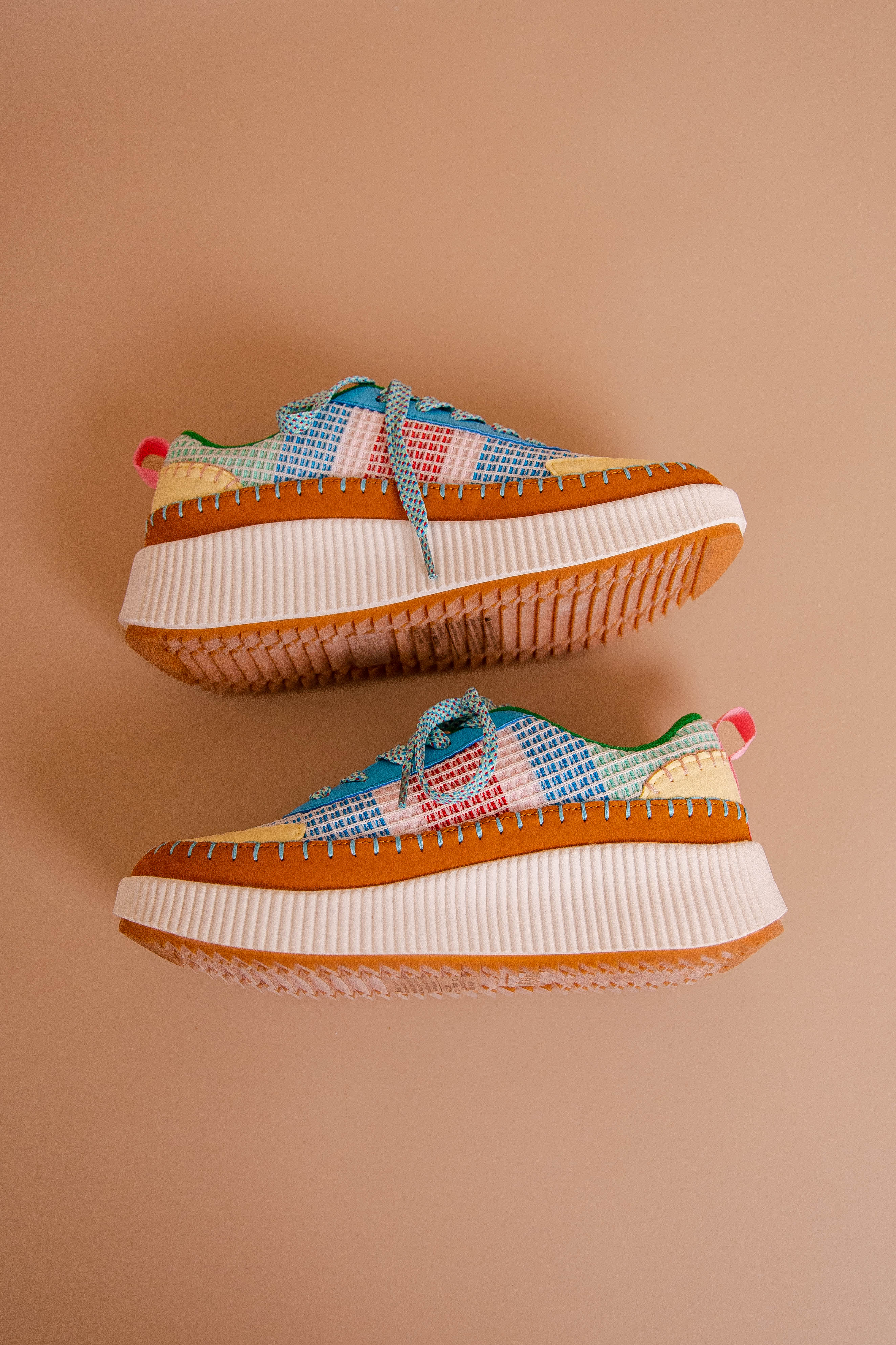 Macey Knit Sneakers-Blue Multi