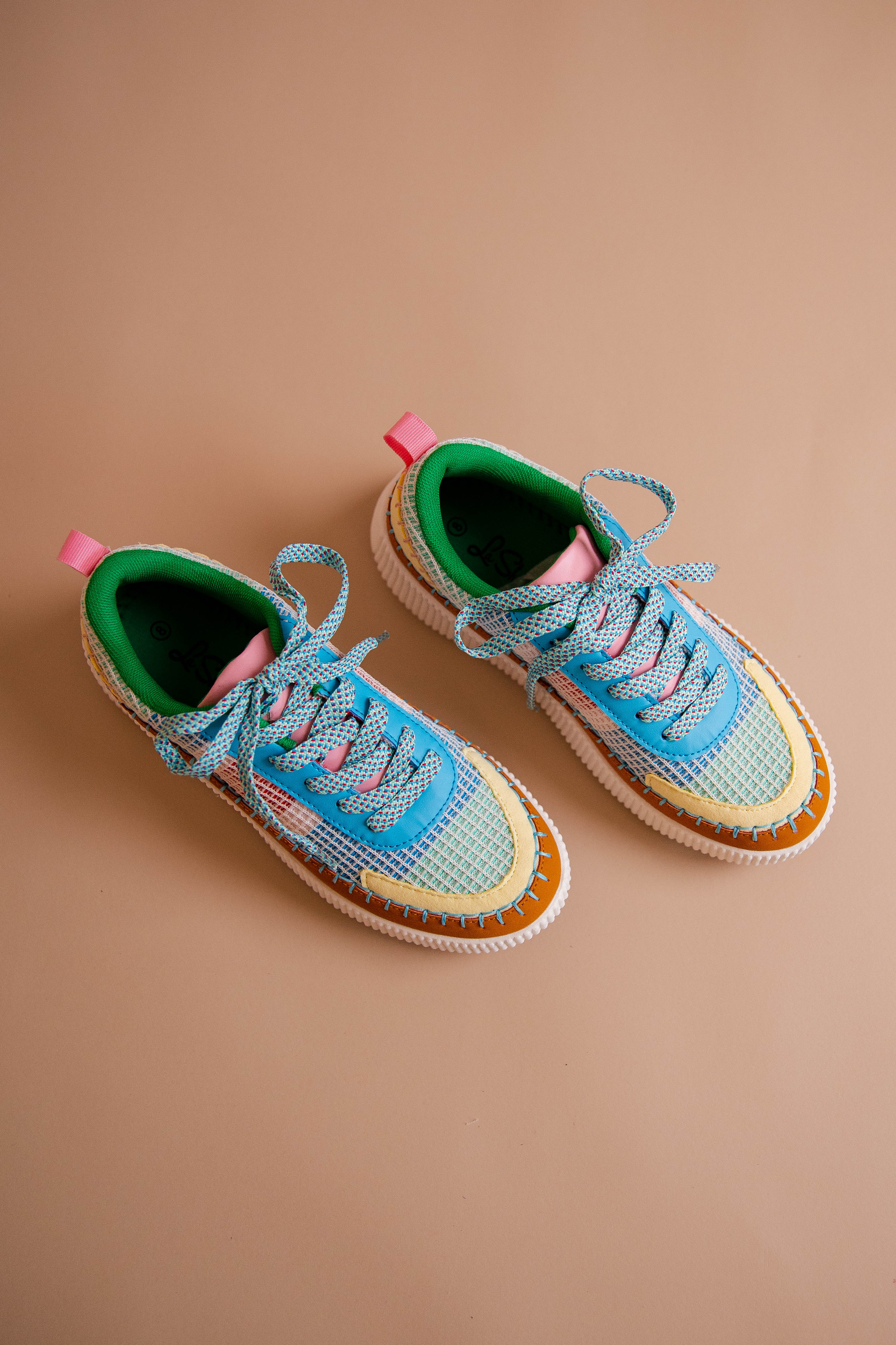 Macey Knit Sneakers-Blue Multi