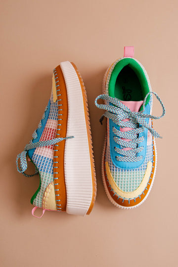 Macey Knit Sneakers-Blue Multi
