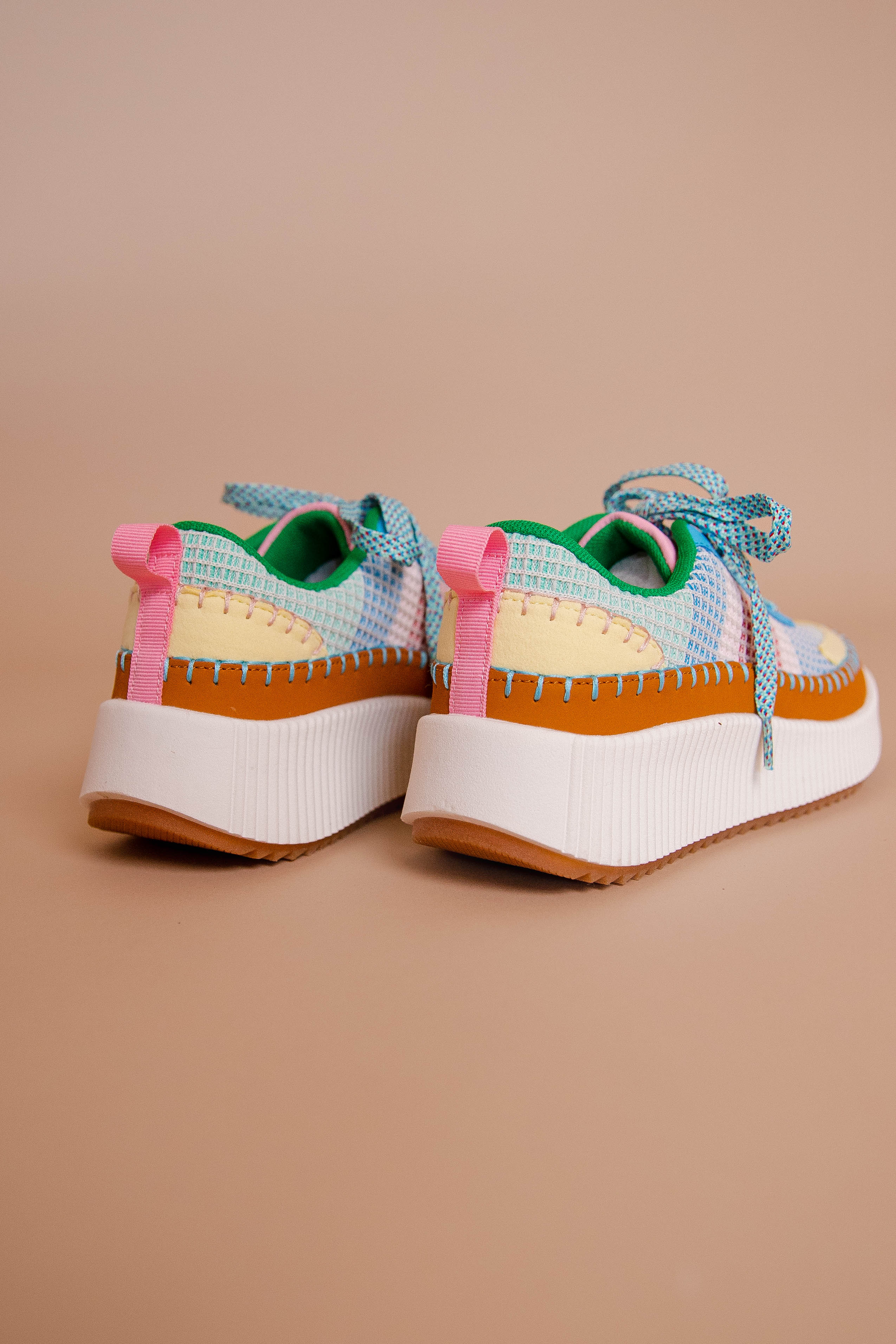 Macey Knit Sneakers-Blue Multi