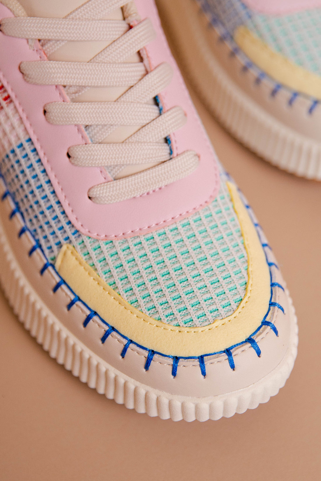 Macey Knit Sneakers-Blush Multi