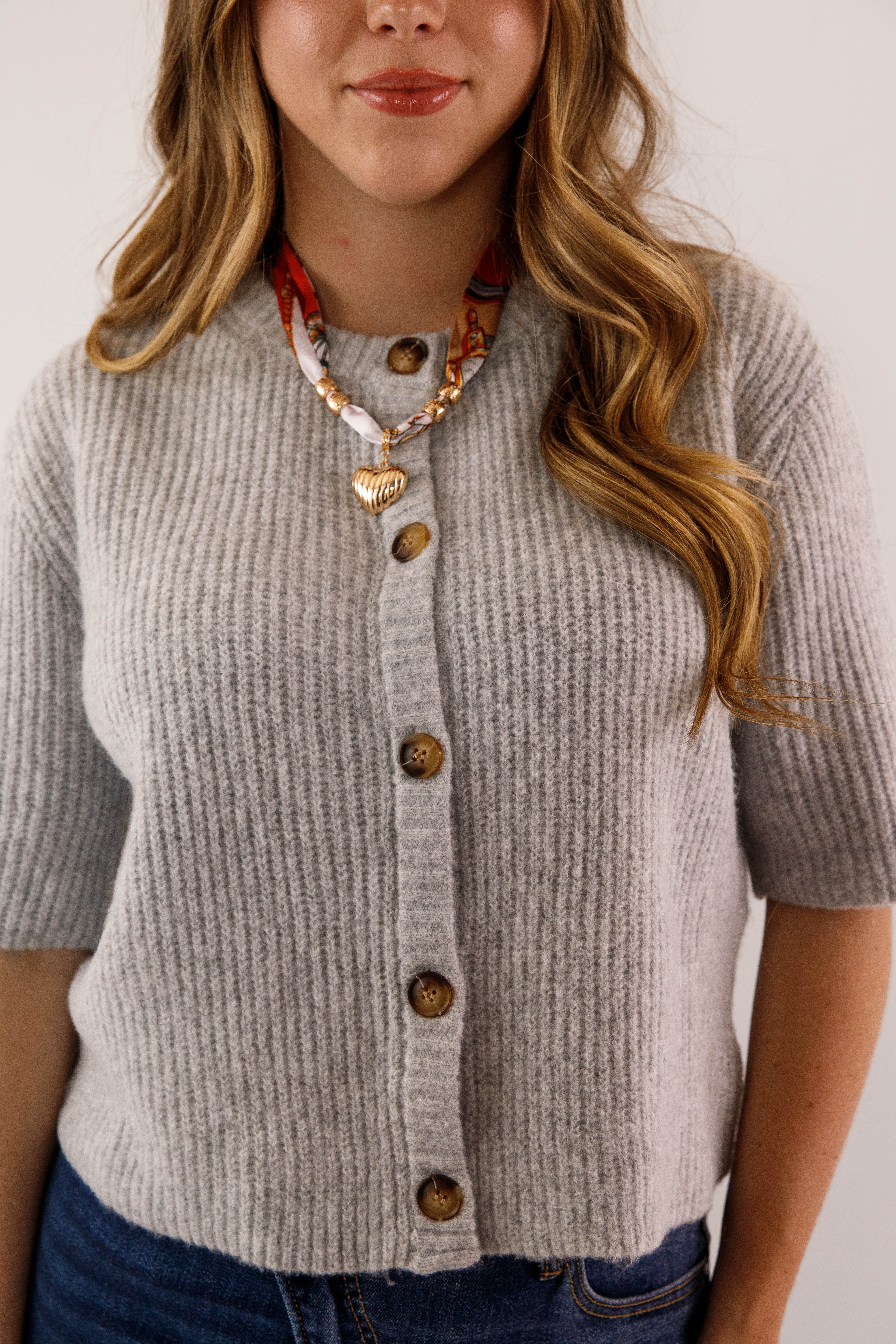 Right On Time Cardigan-Grey