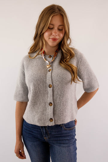 Right On Time Cardigan-Grey