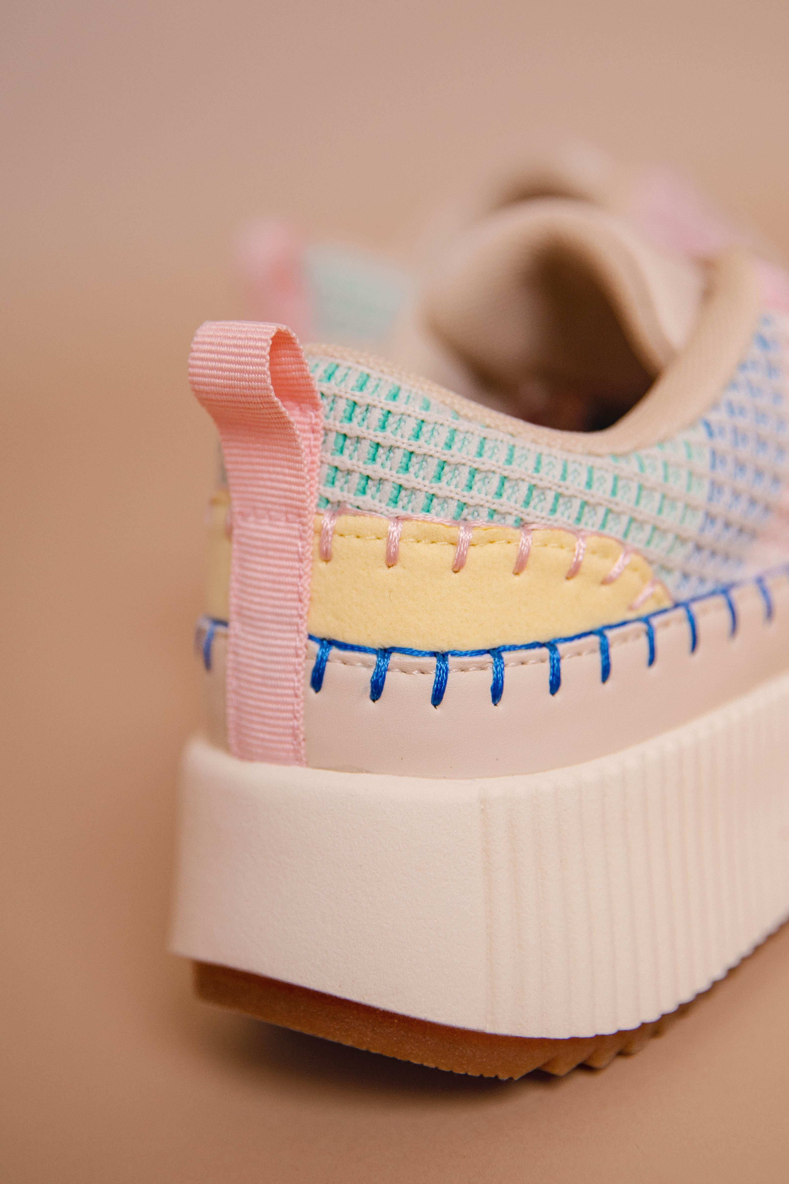 Macey Knit Sneakers-Blush Multi