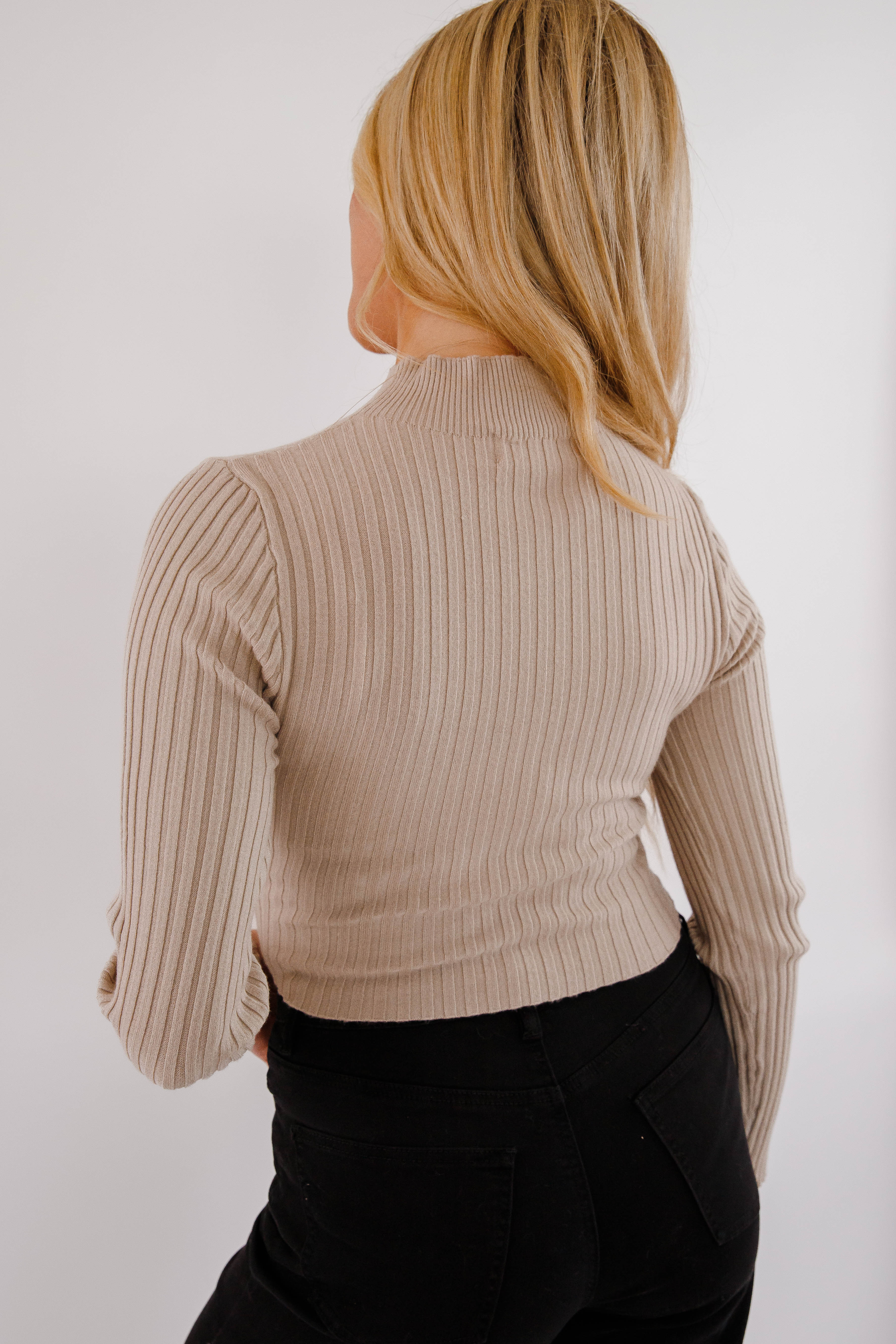 Making New Plans Ribbed Top-Taupe