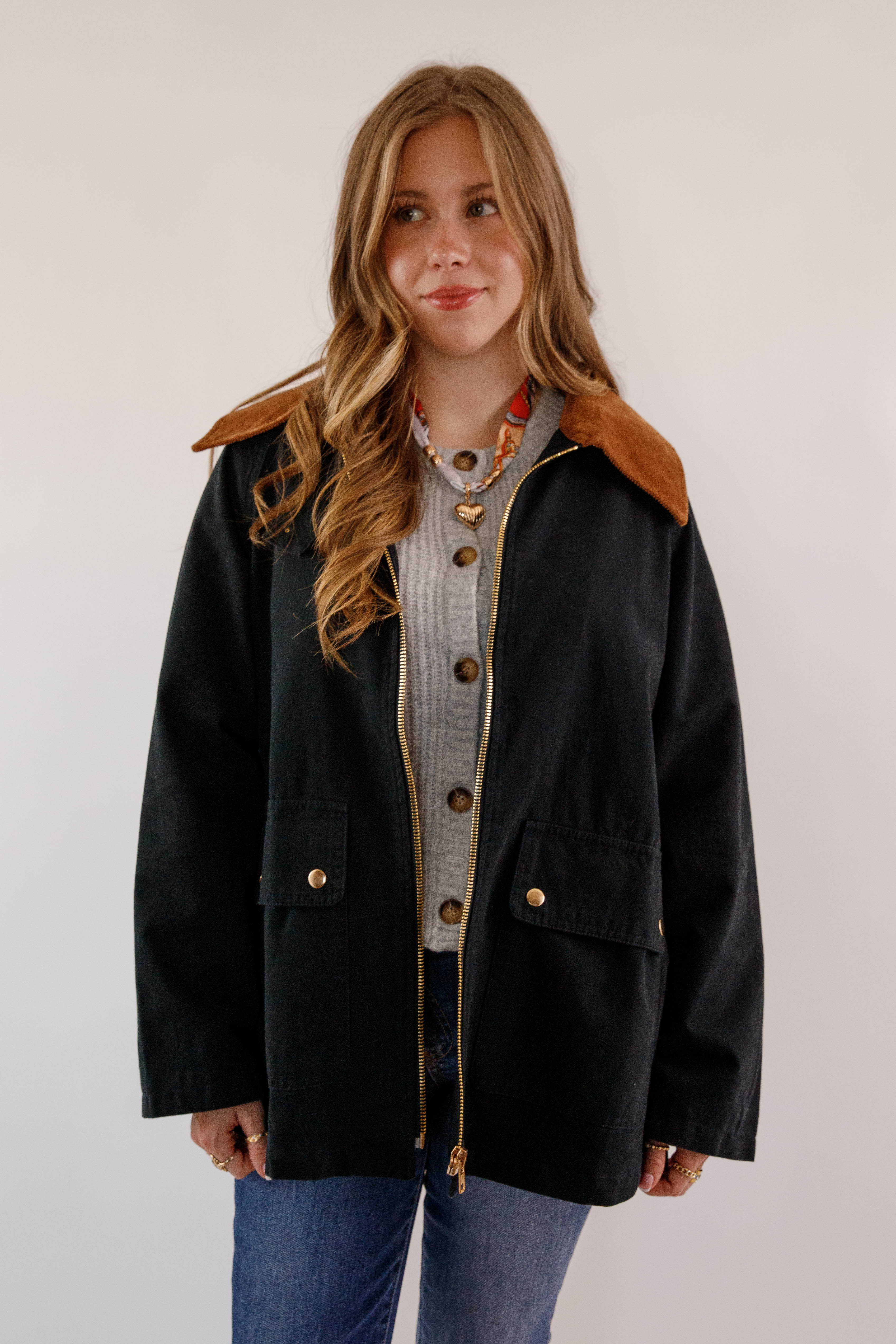 Journey Through the Countryside Jacket-Navy