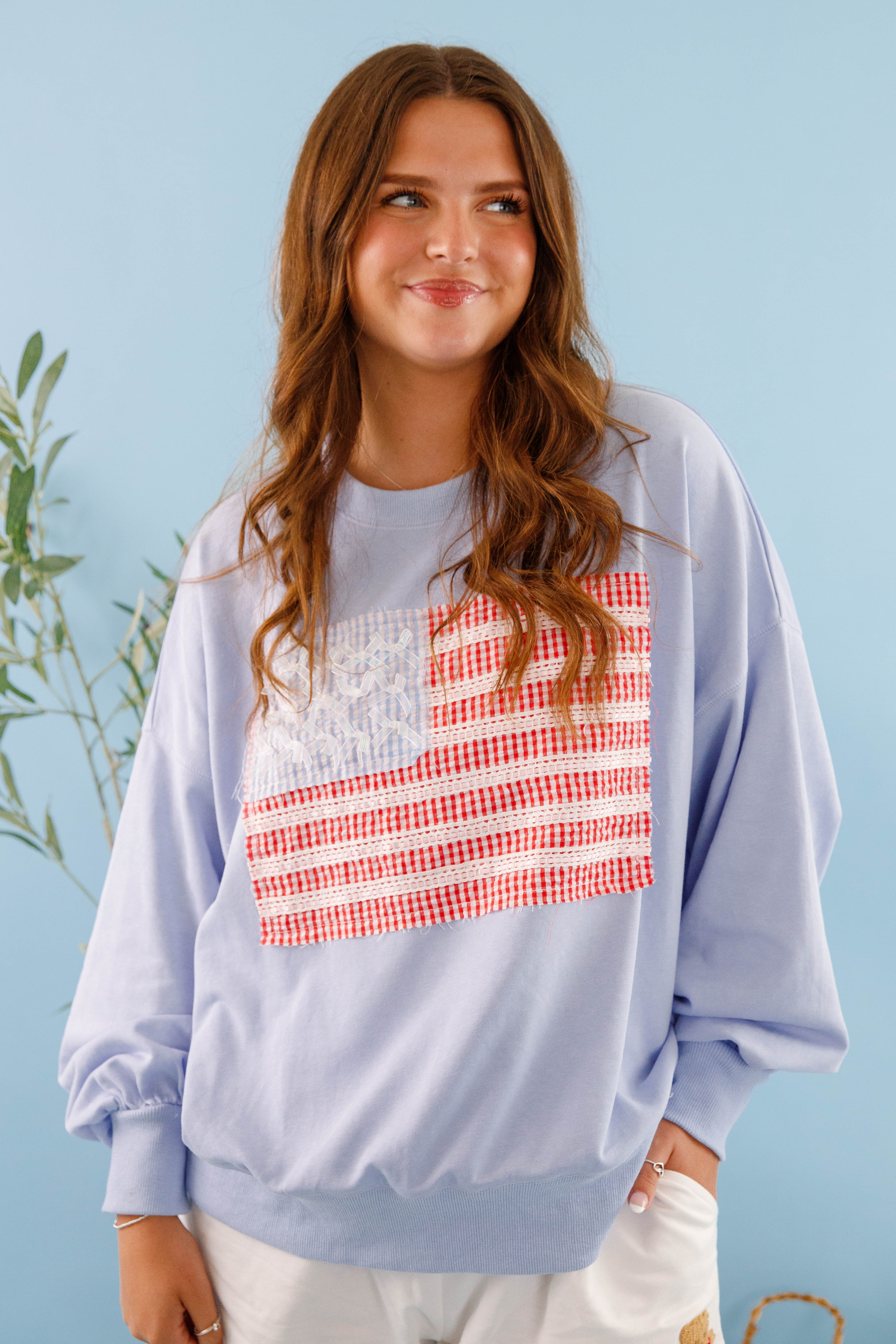 America's Sweetheart Pullover-Blue