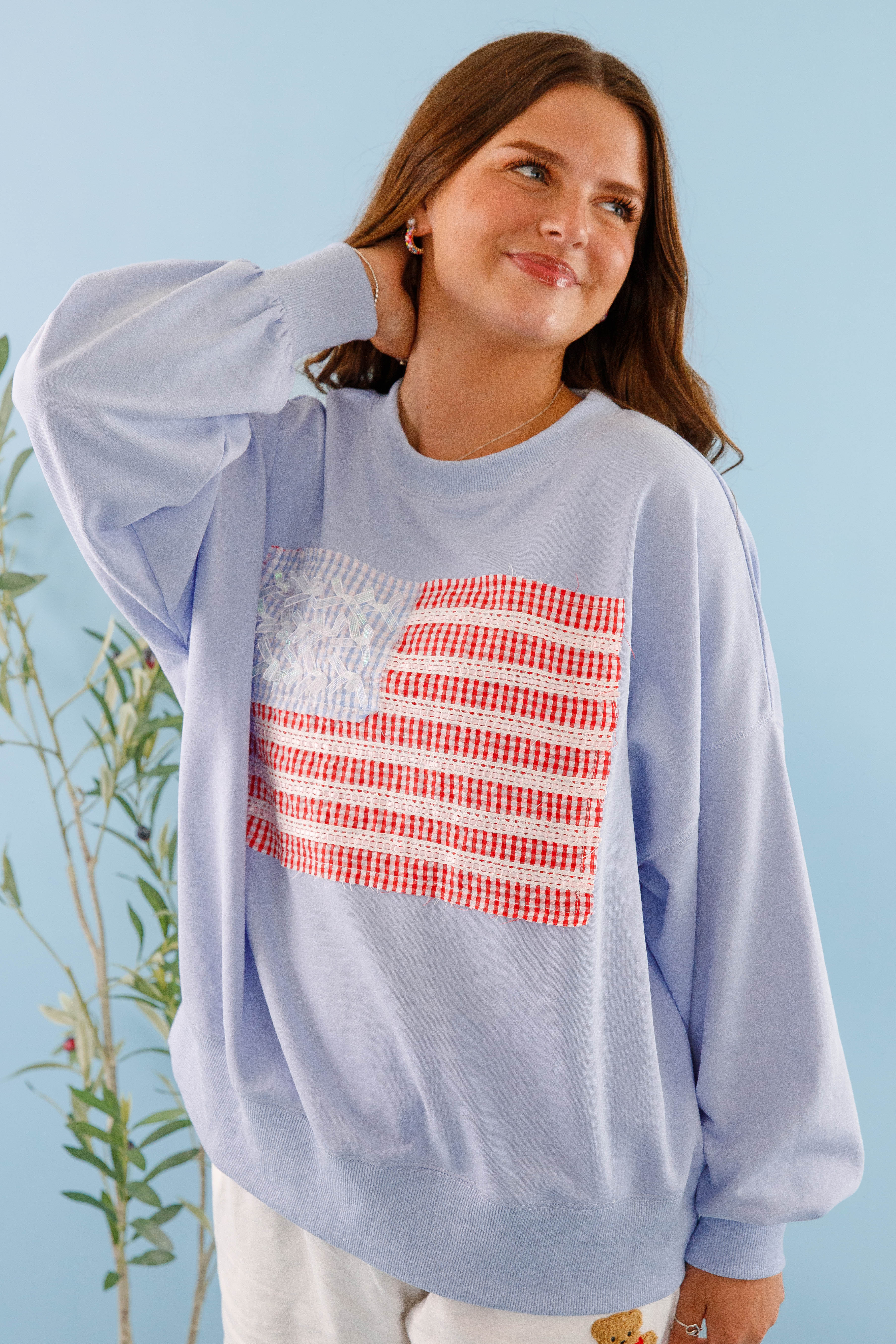 America's Sweetheart Pullover-Blue