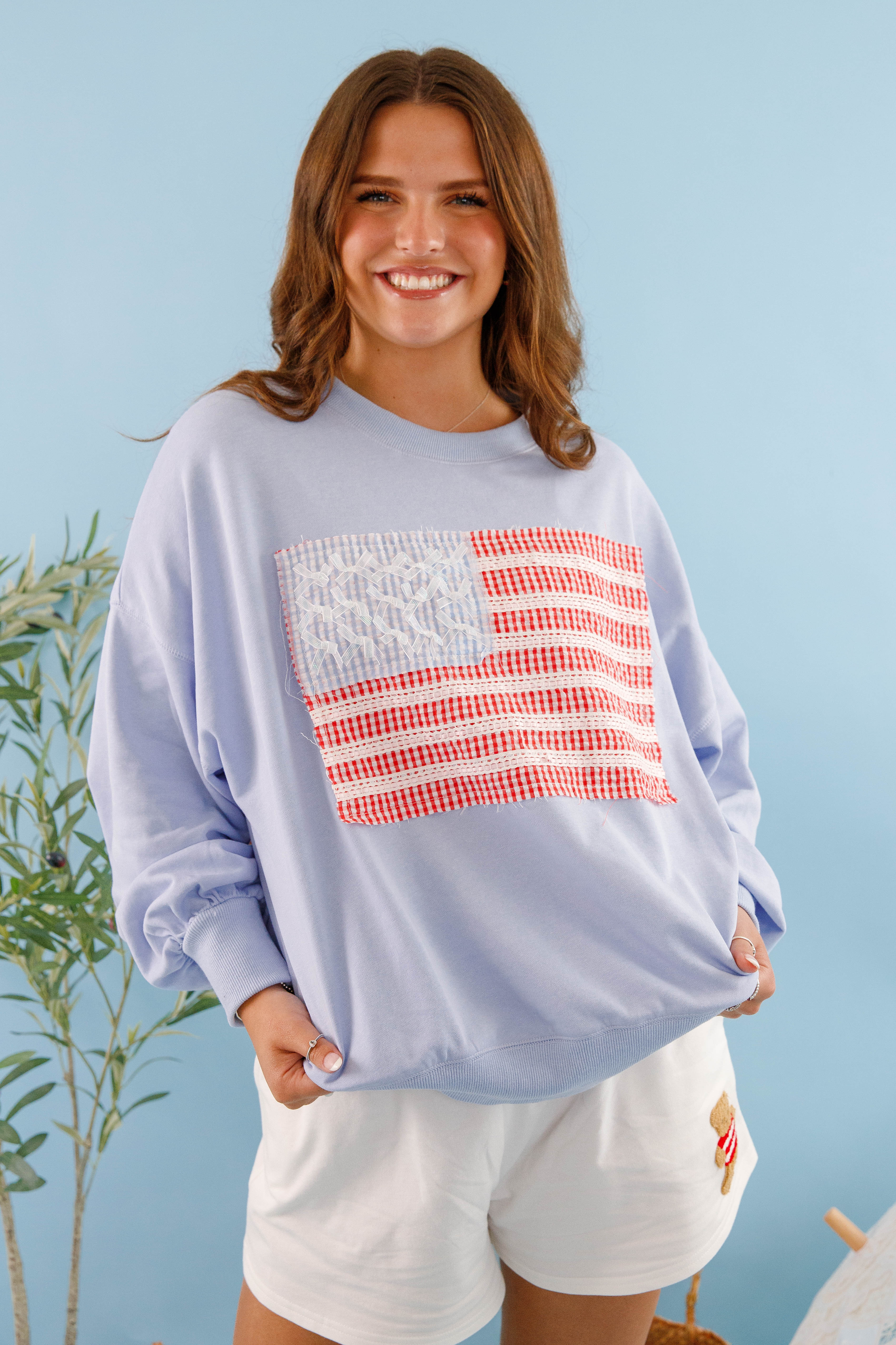 America's Sweetheart Pullover-Blue