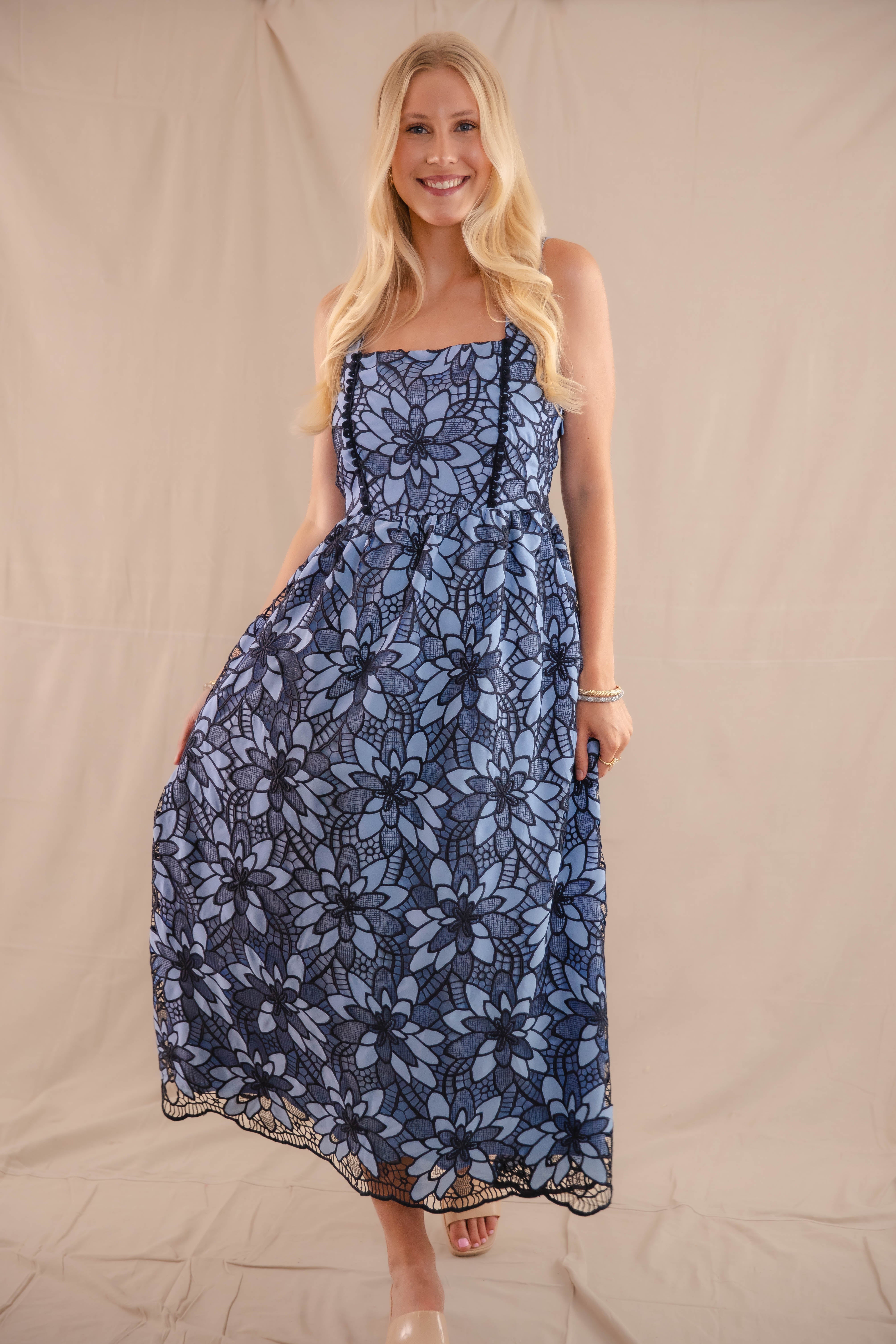 Out Of The Blue Midi Dress