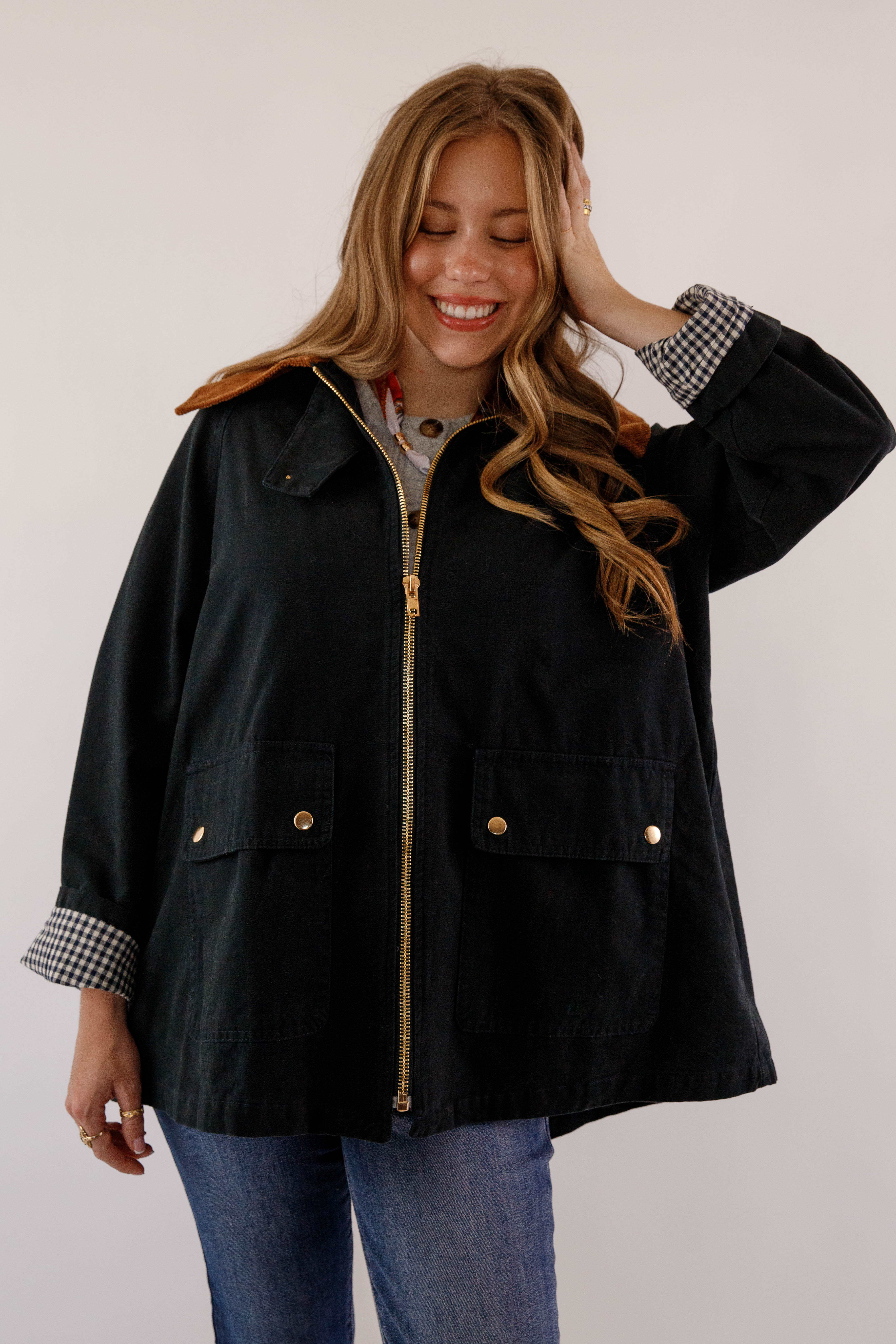 Journey Through the Countryside Jacket-Navy