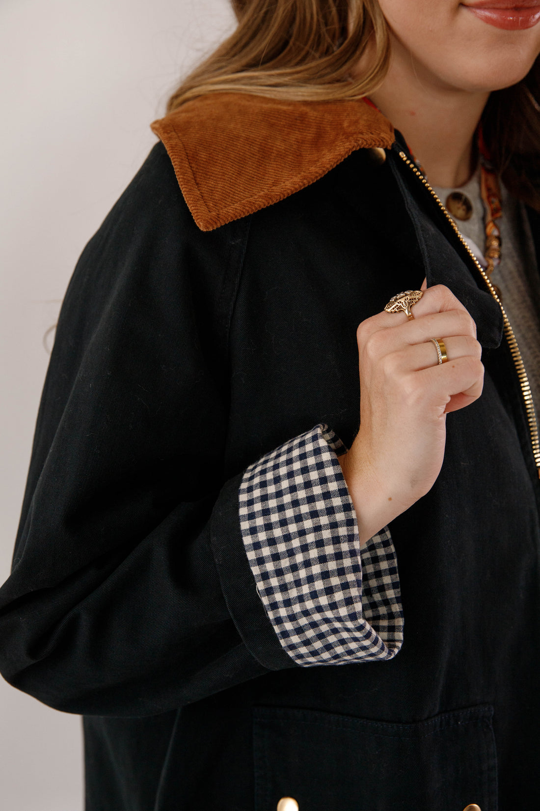 Journey Through the Countryside Jacket-Navy