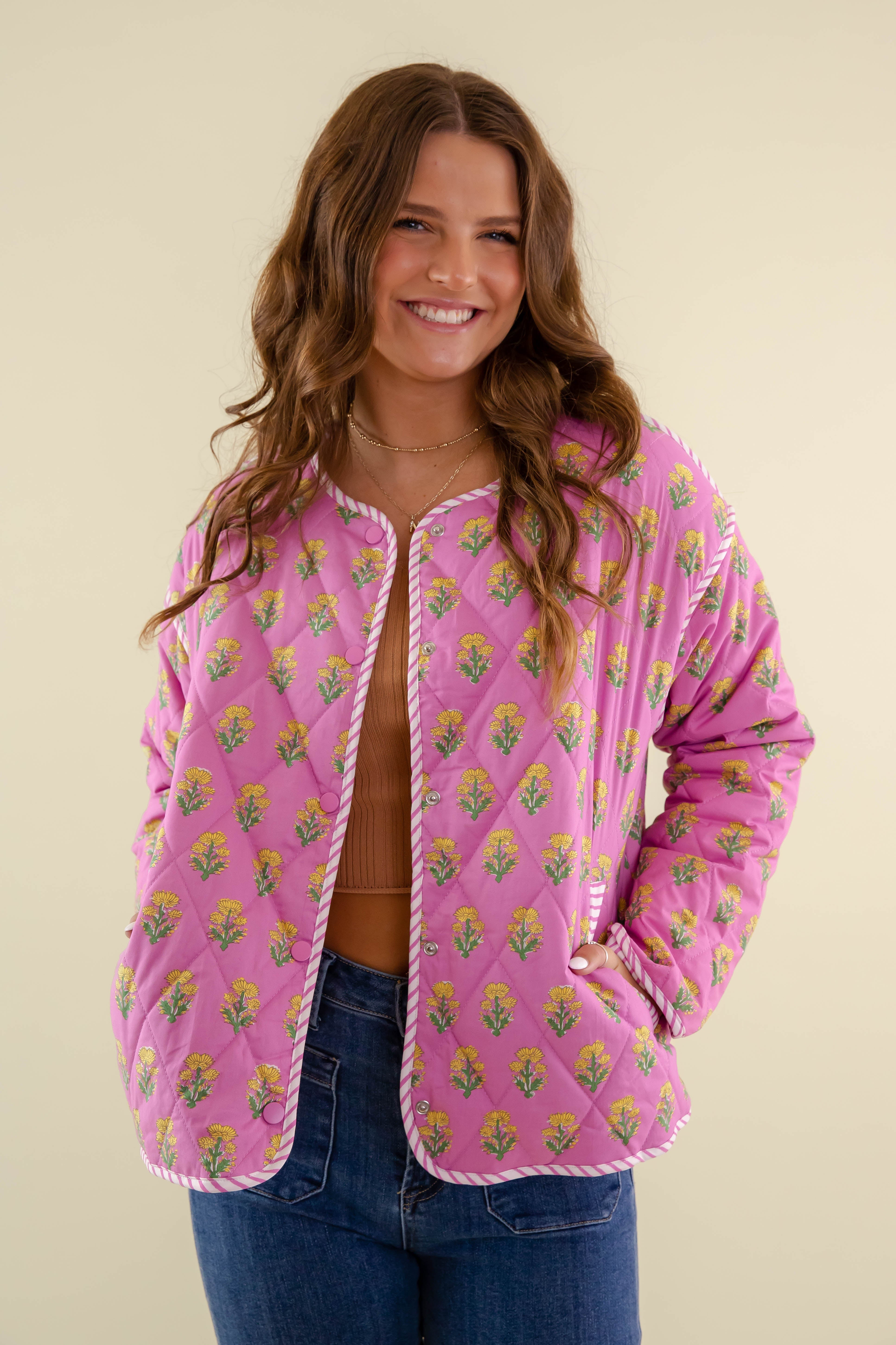 FINAL SALE: Blooming Where Planted Quilted Jacket