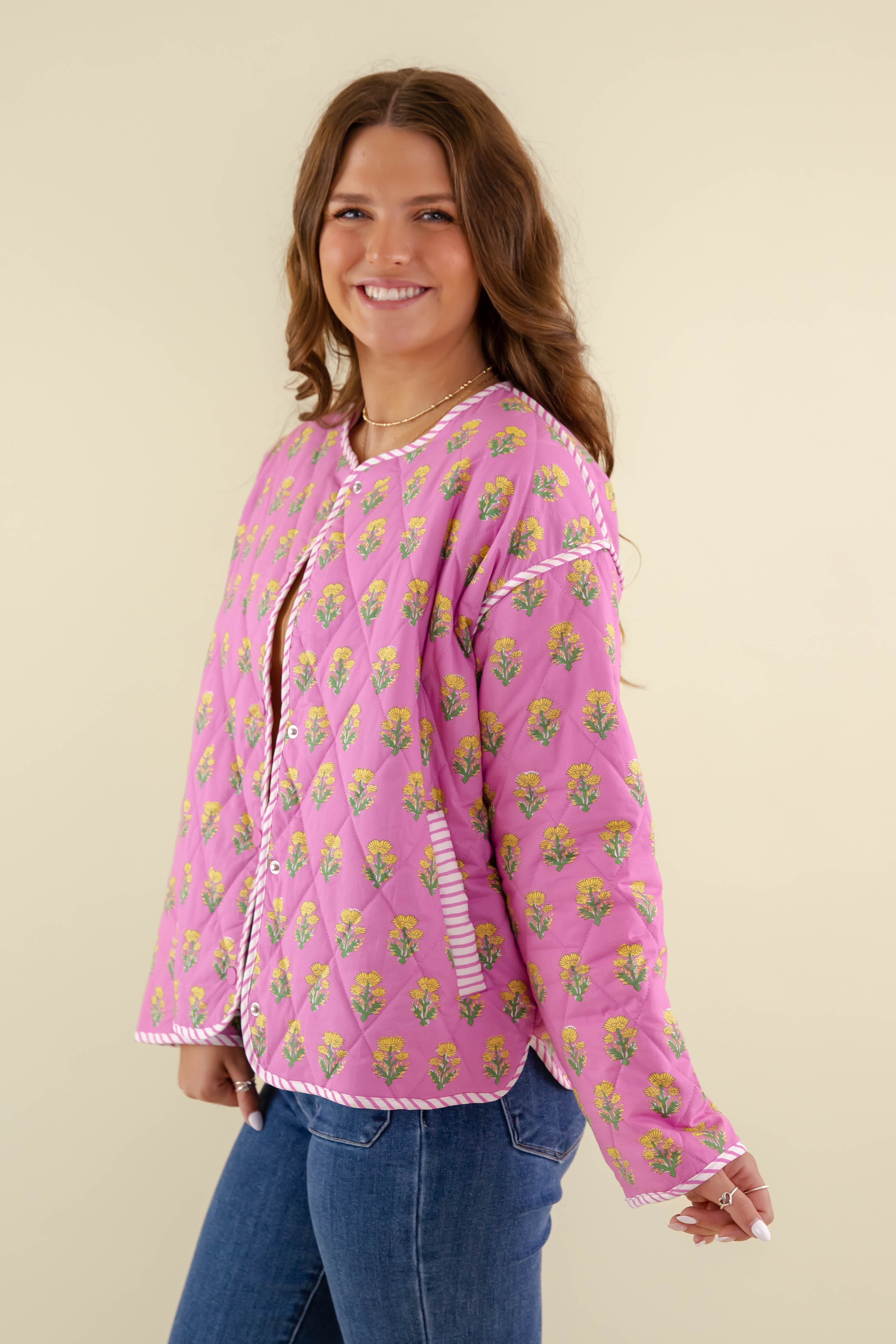 FINAL SALE: Blooming Where Planted Quilted Jacket