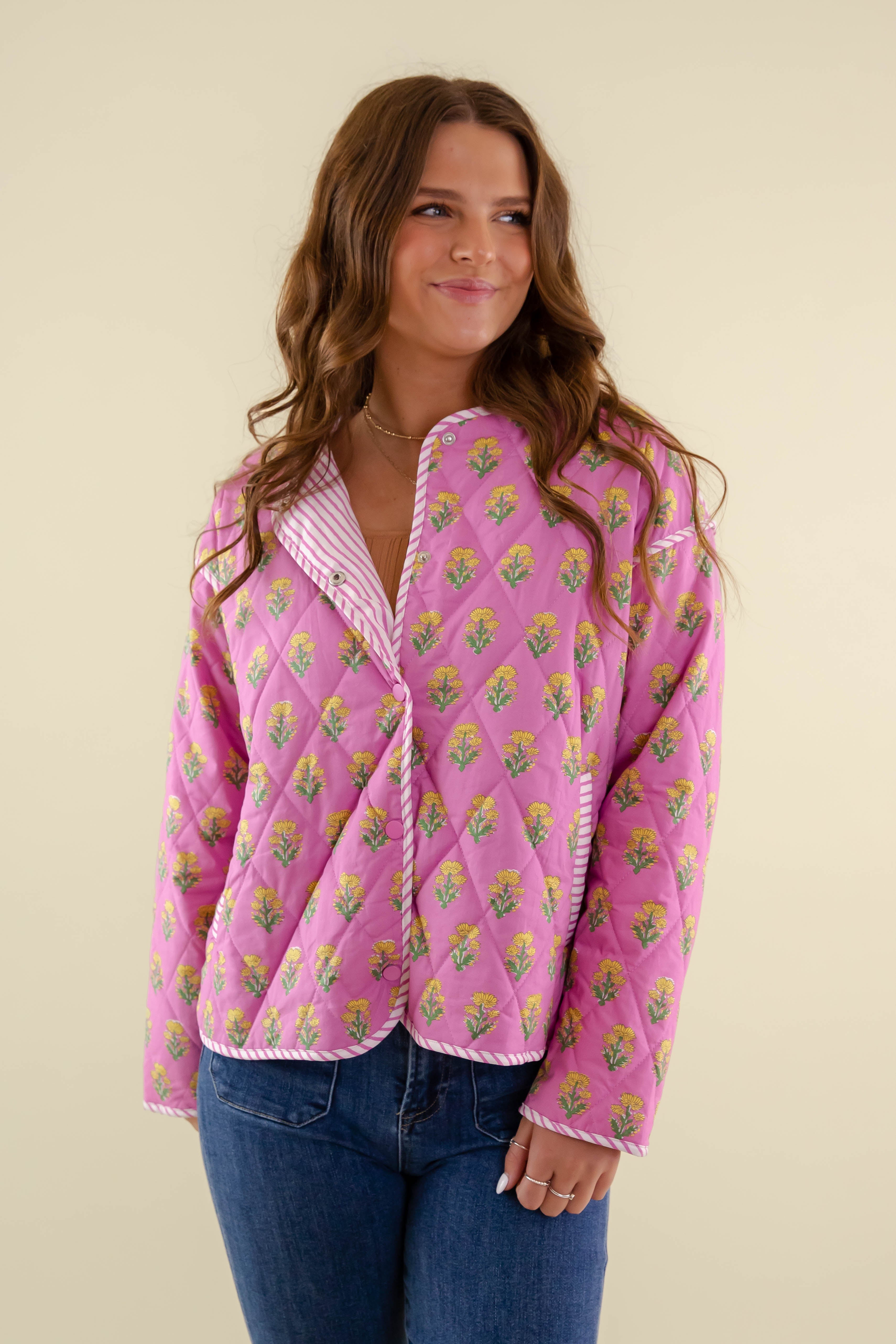 FINAL SALE: Blooming Where Planted Quilted Jacket