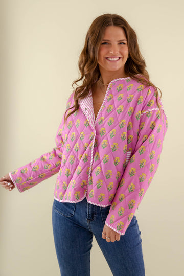 FINAL SALE: Blooming Where Planted Quilted Jacket